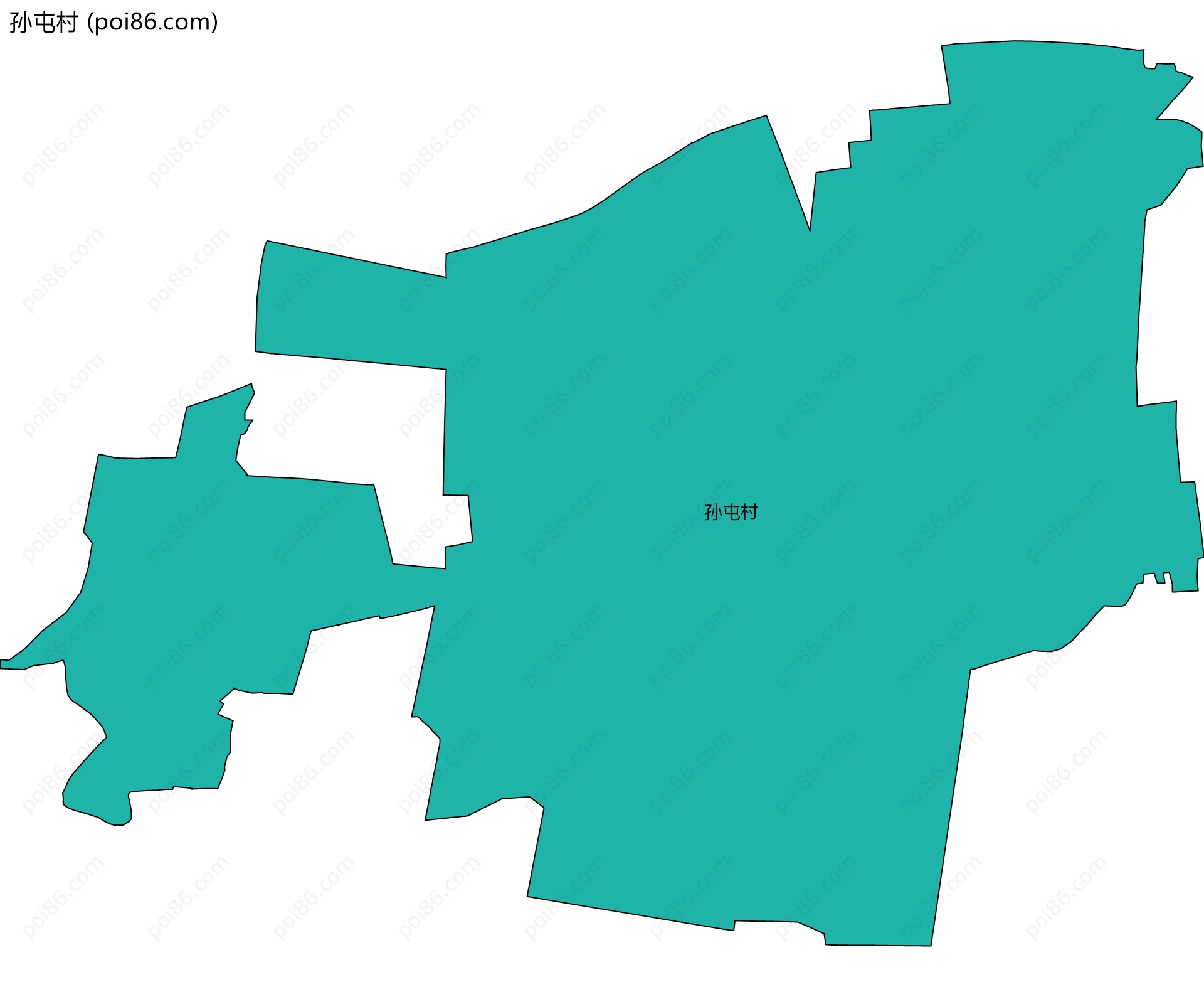 孙屯村边界地图