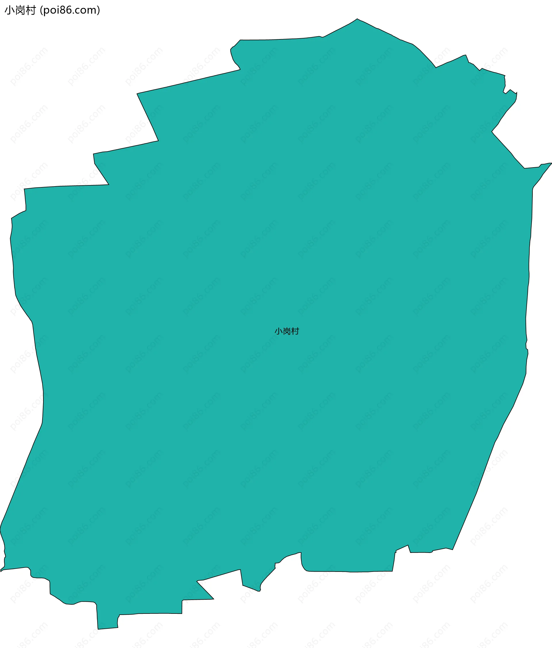 小岗村边界地图
