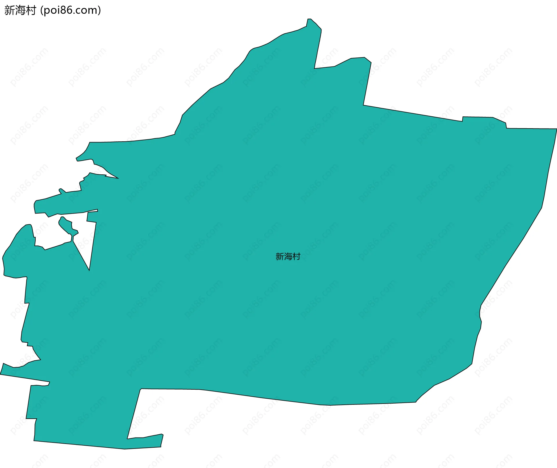 新海村边界地图