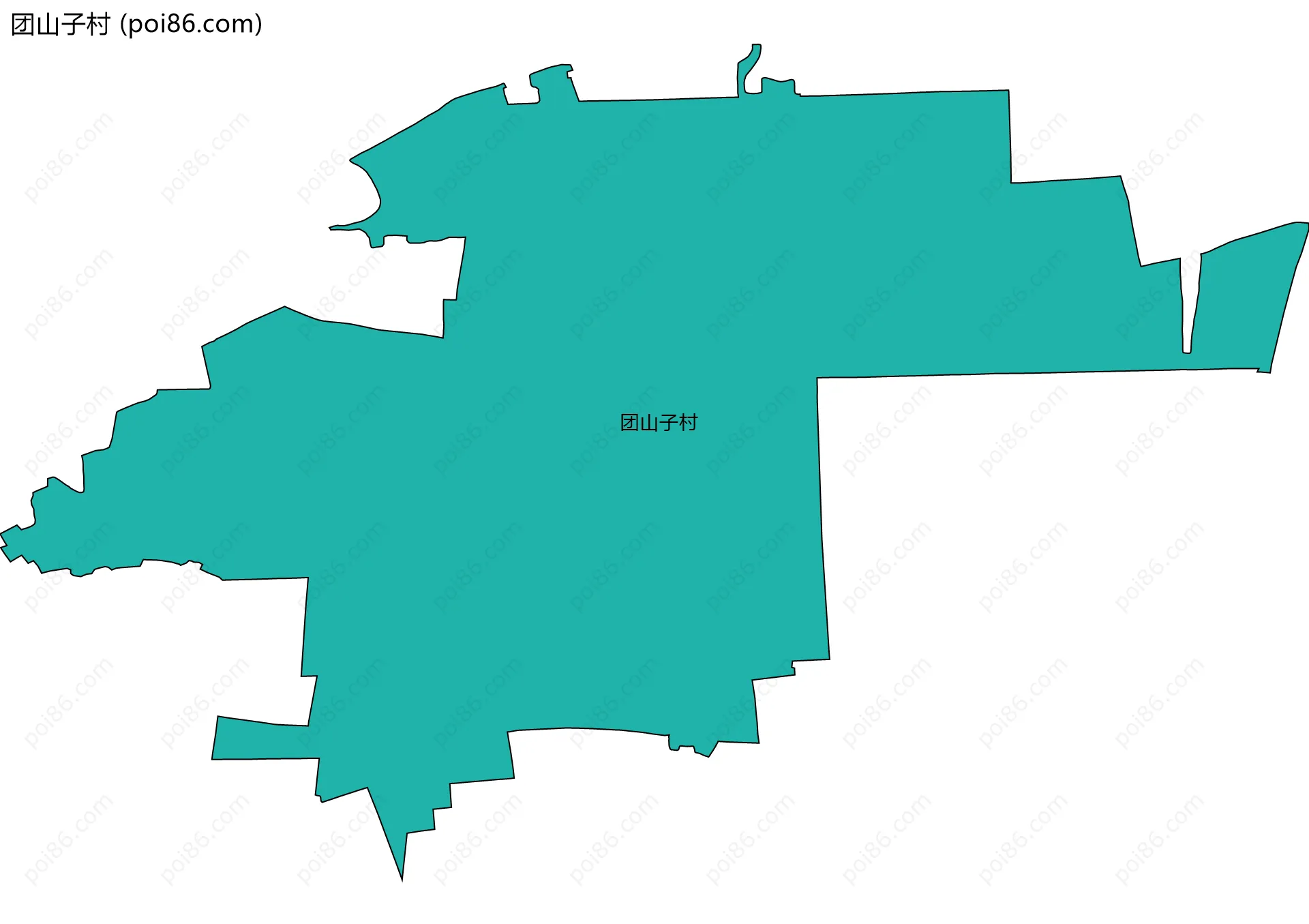 团山子村边界地图