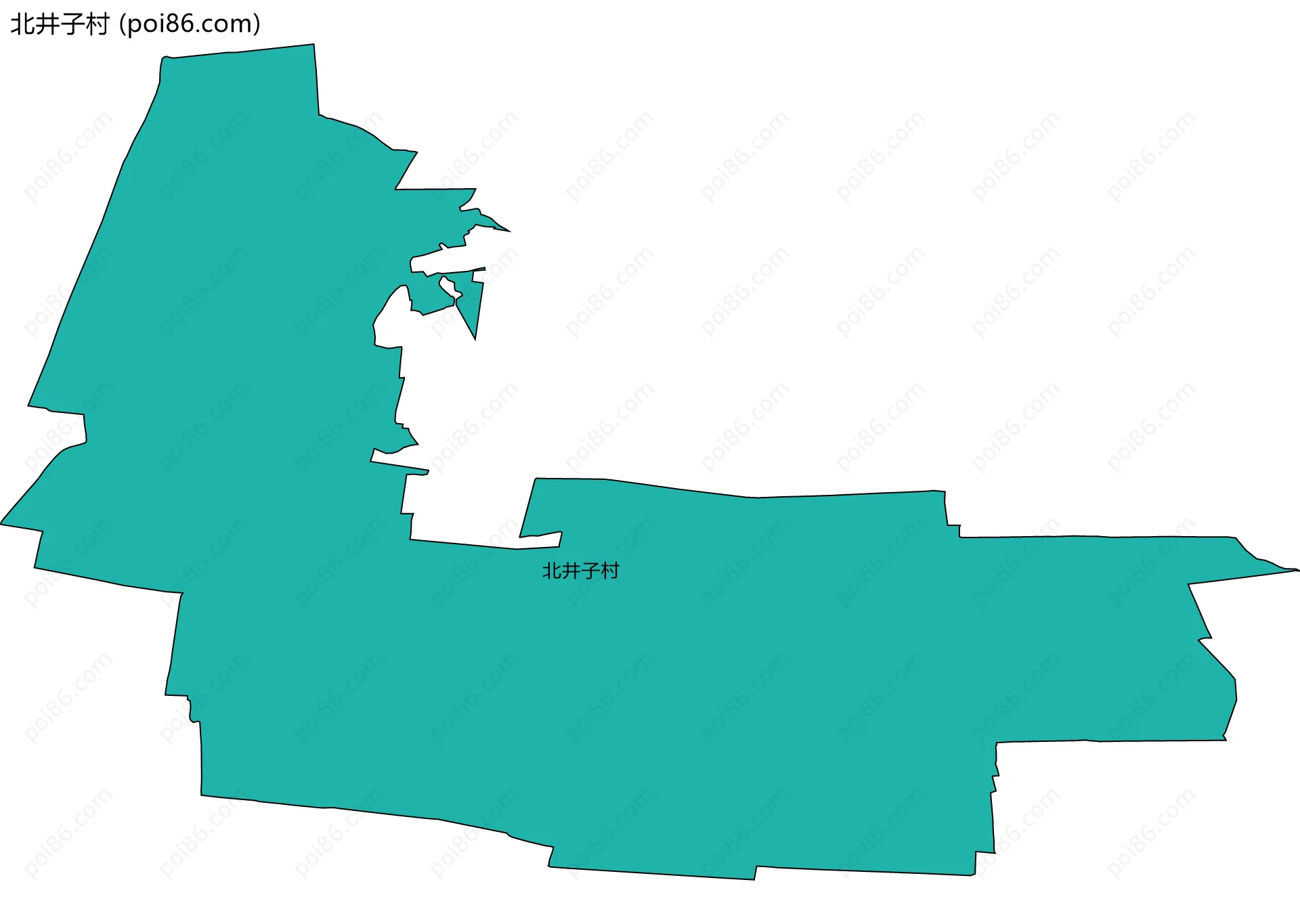 北井子村边界地图