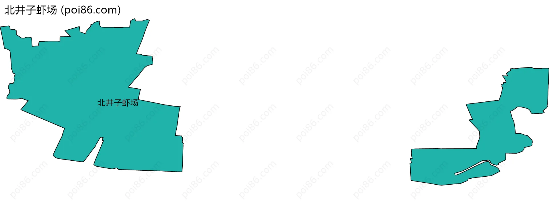 北井子虾场边界地图