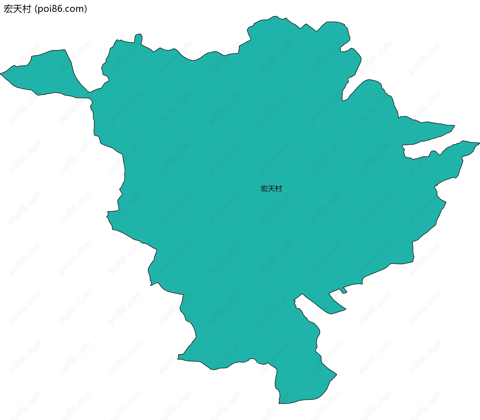 宏天村边界地图