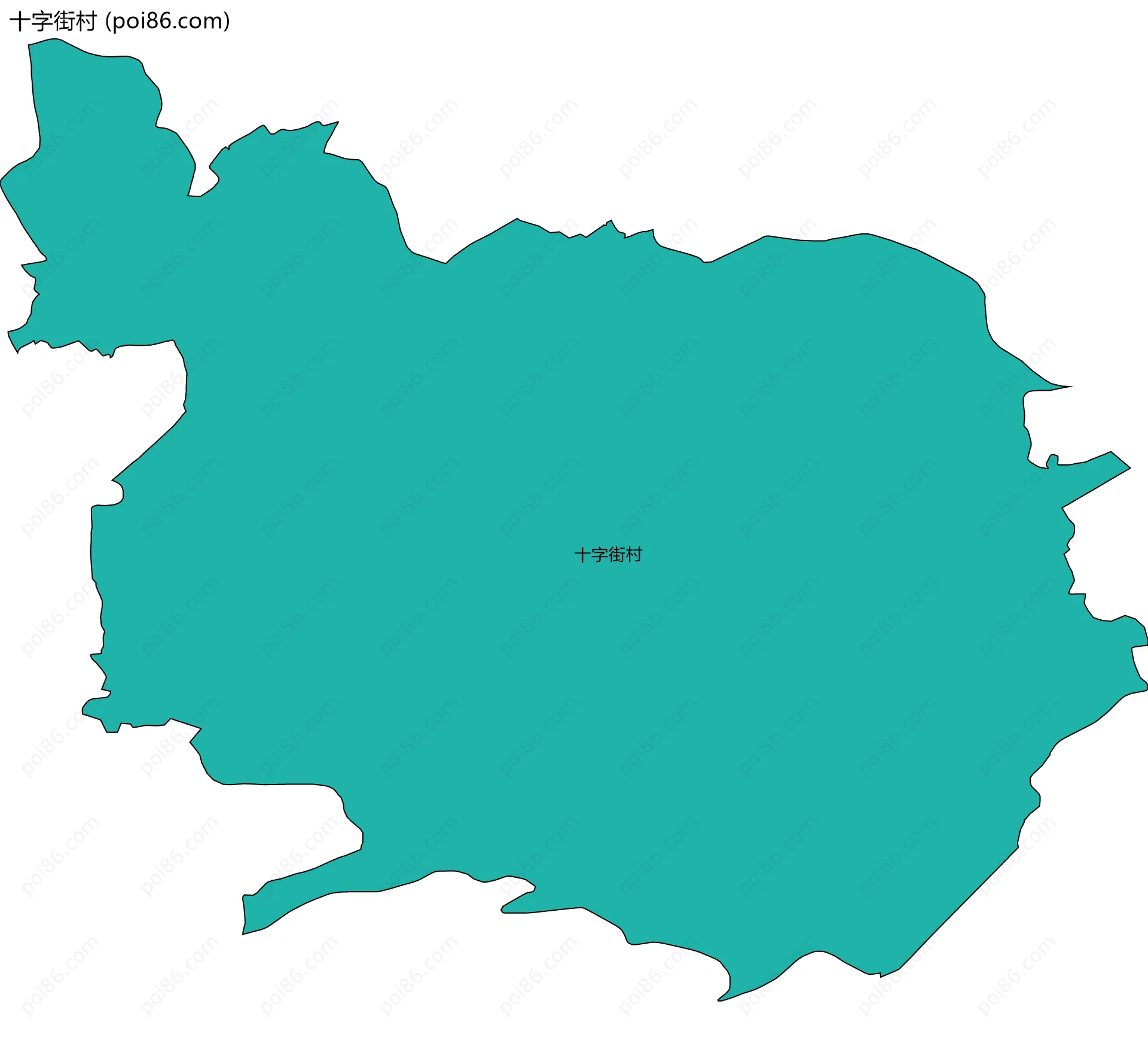 十字街村边界地图