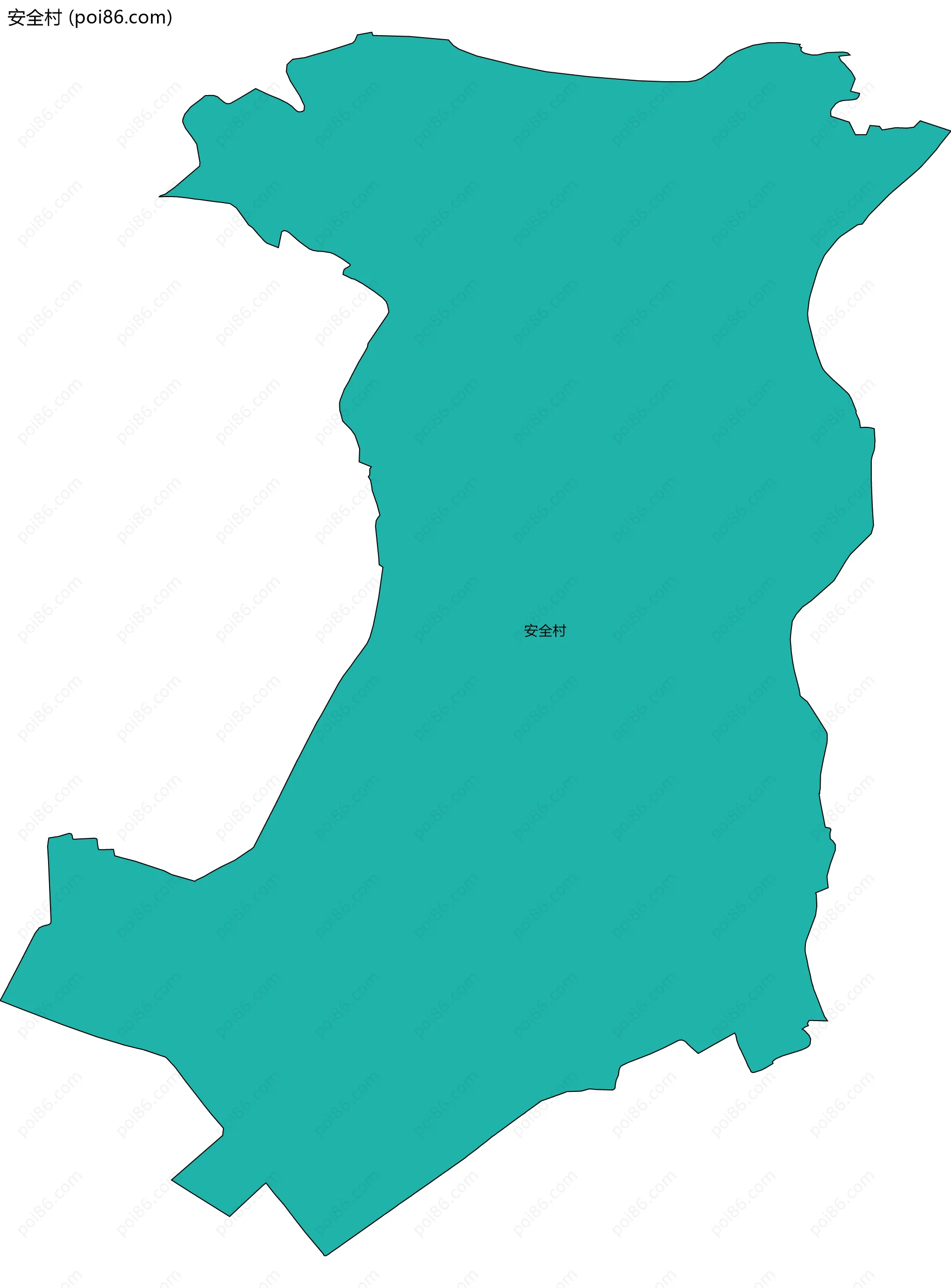 安全村边界地图