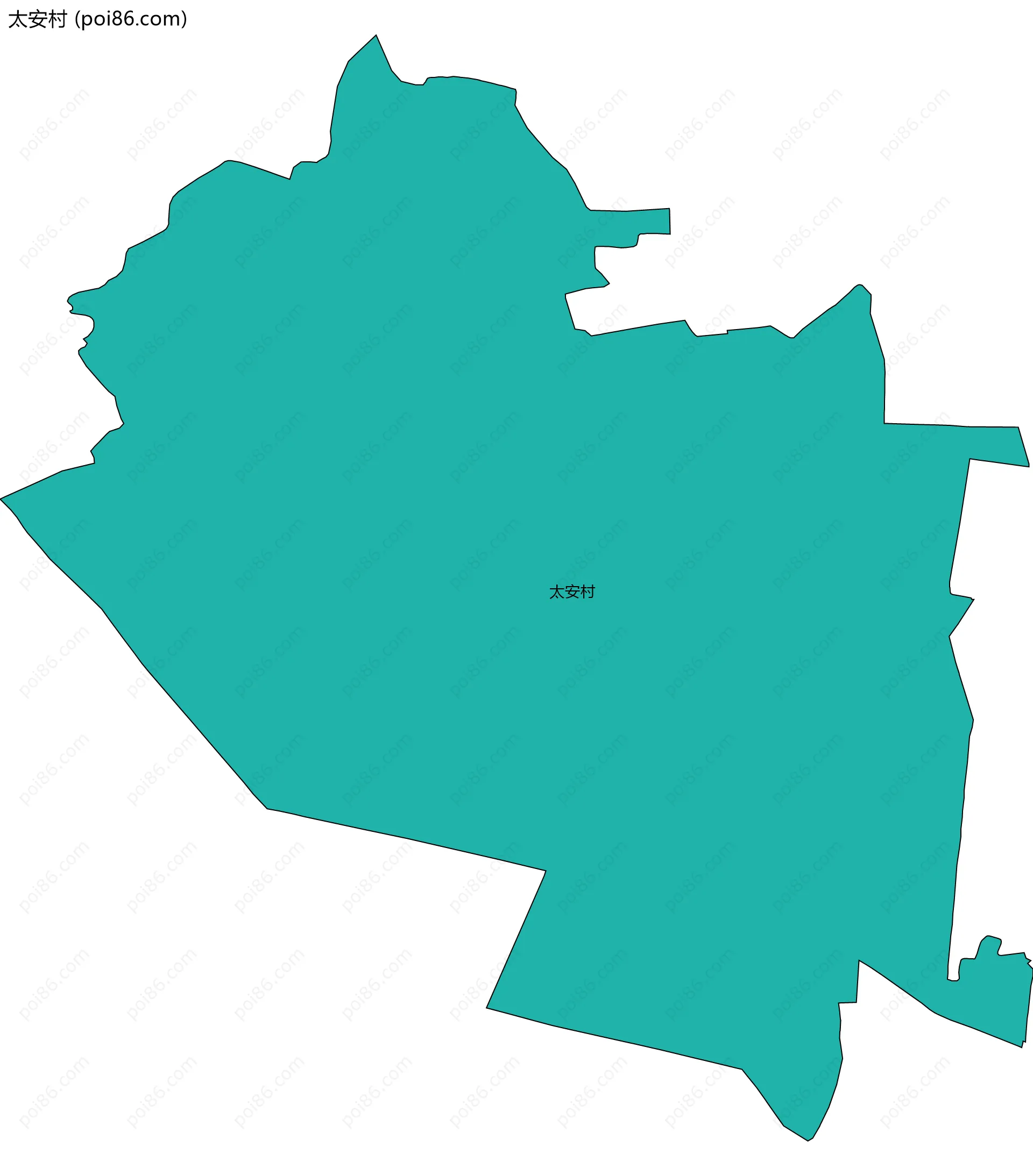 太安村边界地图