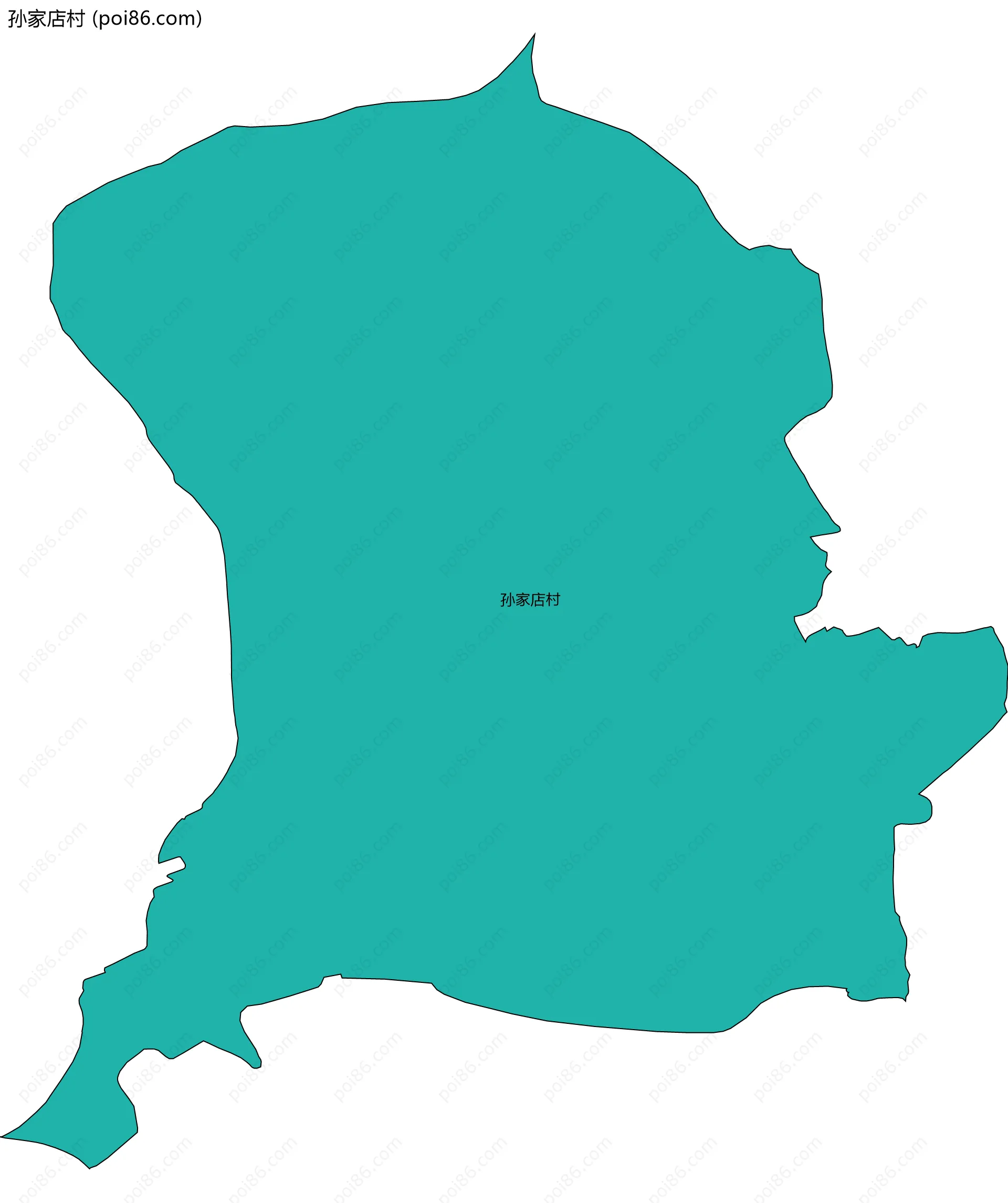 孙家店村边界地图