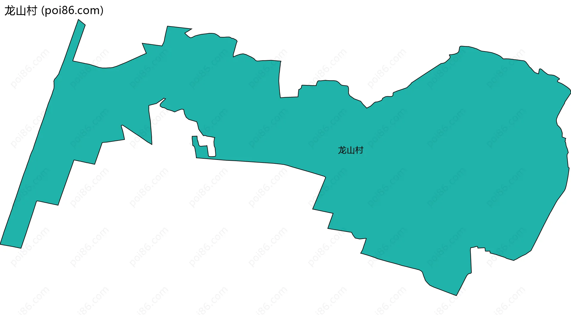 龙山村边界地图