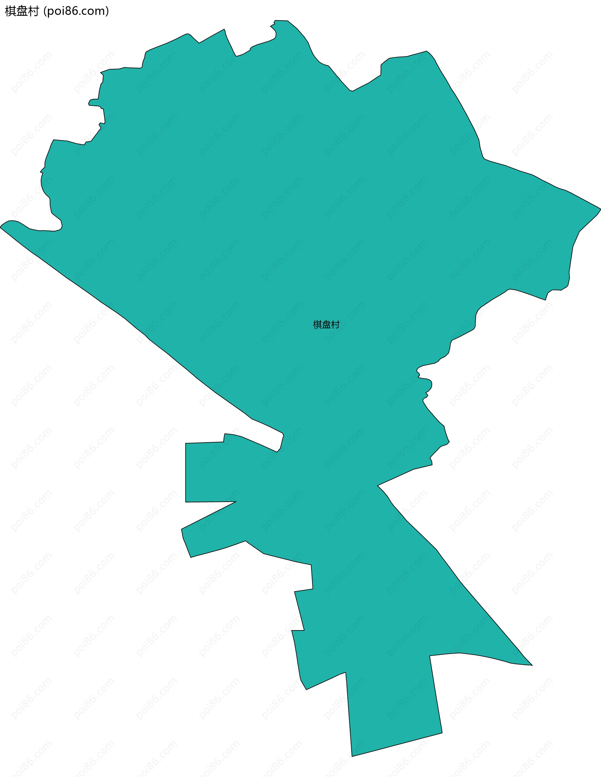 棋盘村边界地图