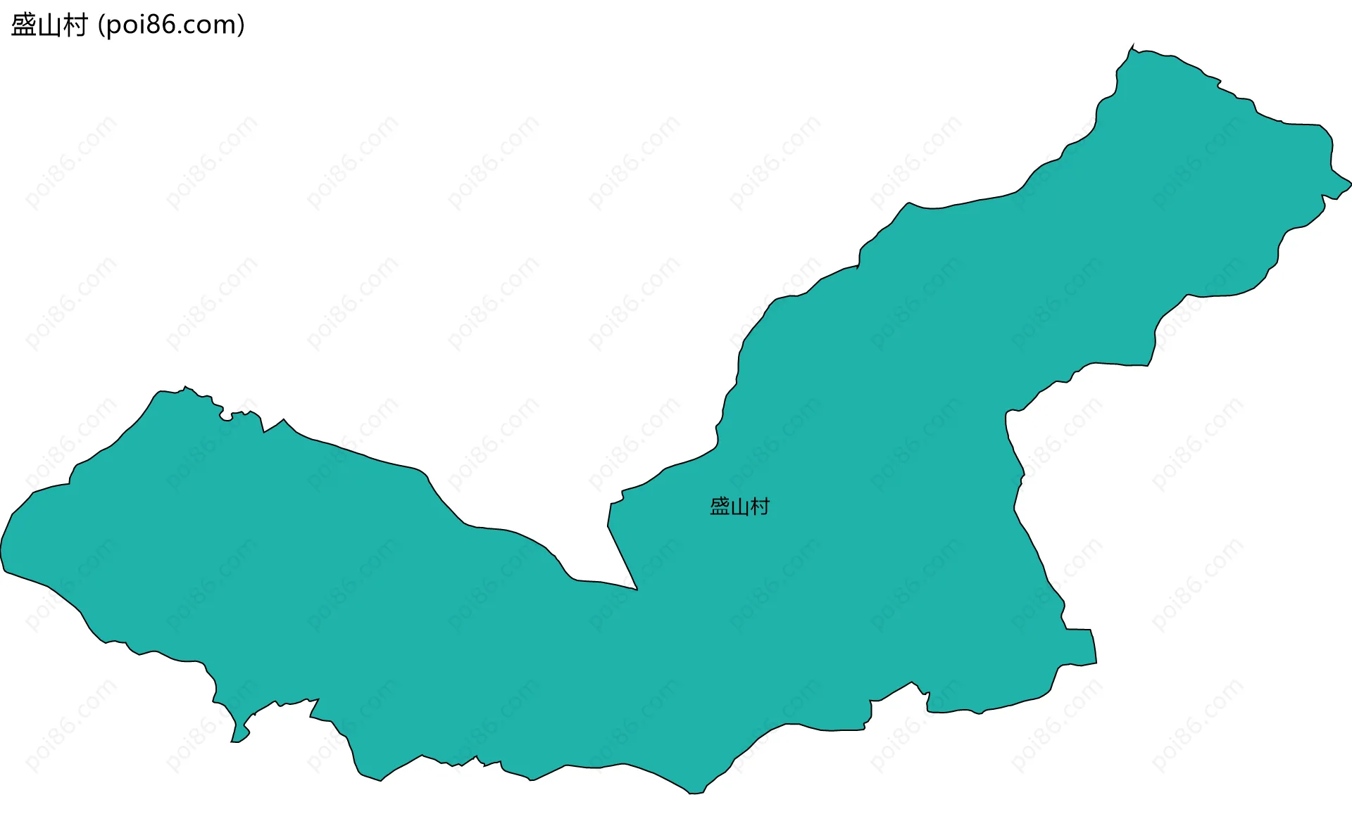 盛山村边界地图
