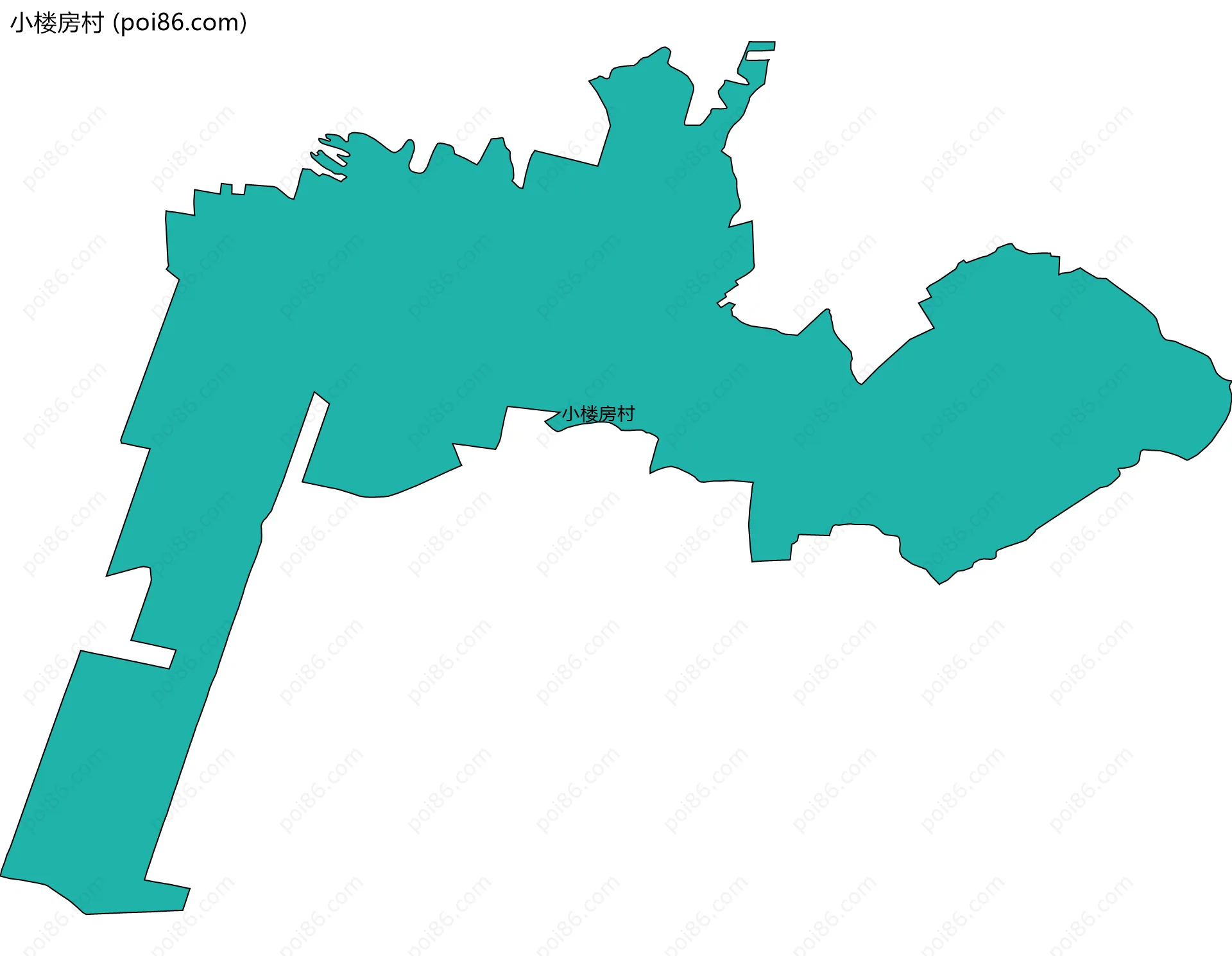 小楼房村边界地图