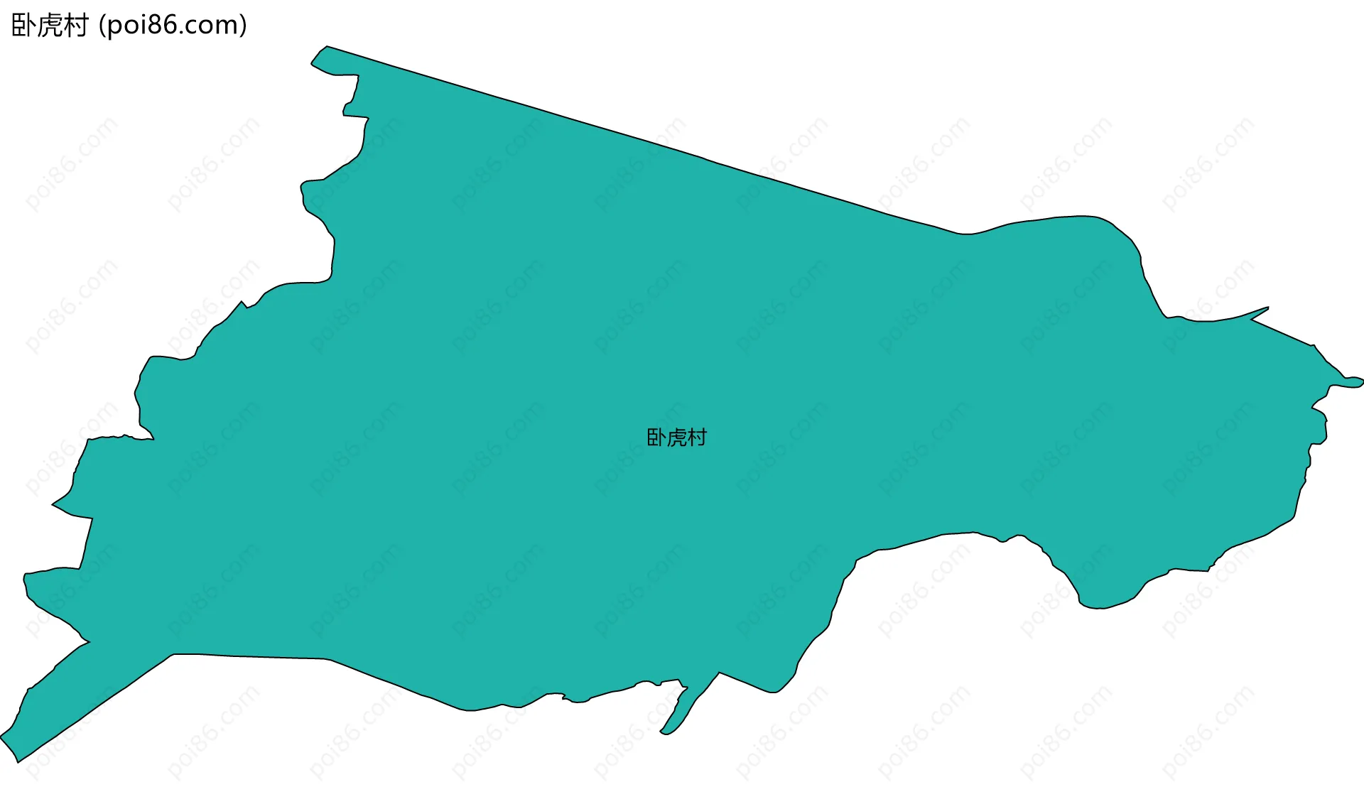 卧虎村边界地图