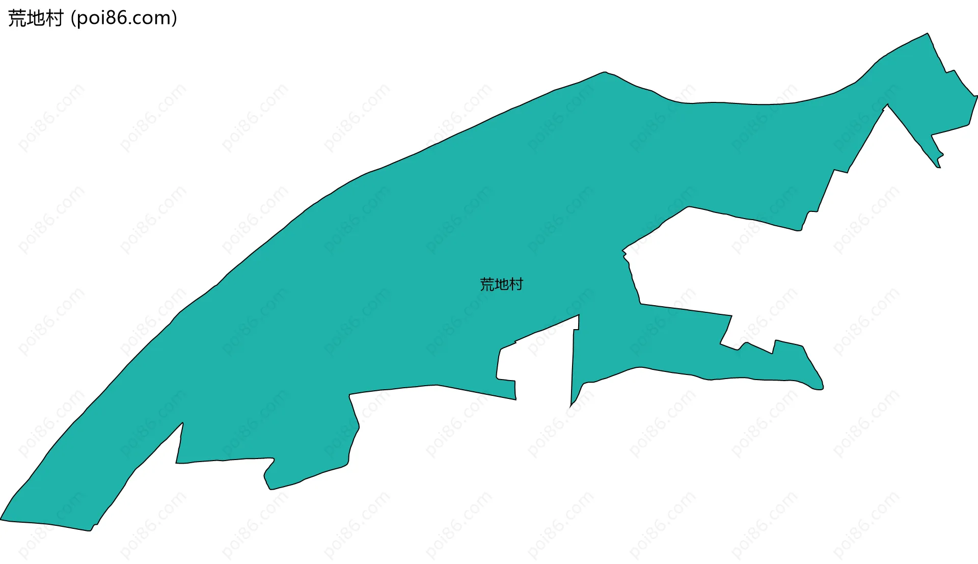 荒地村边界地图