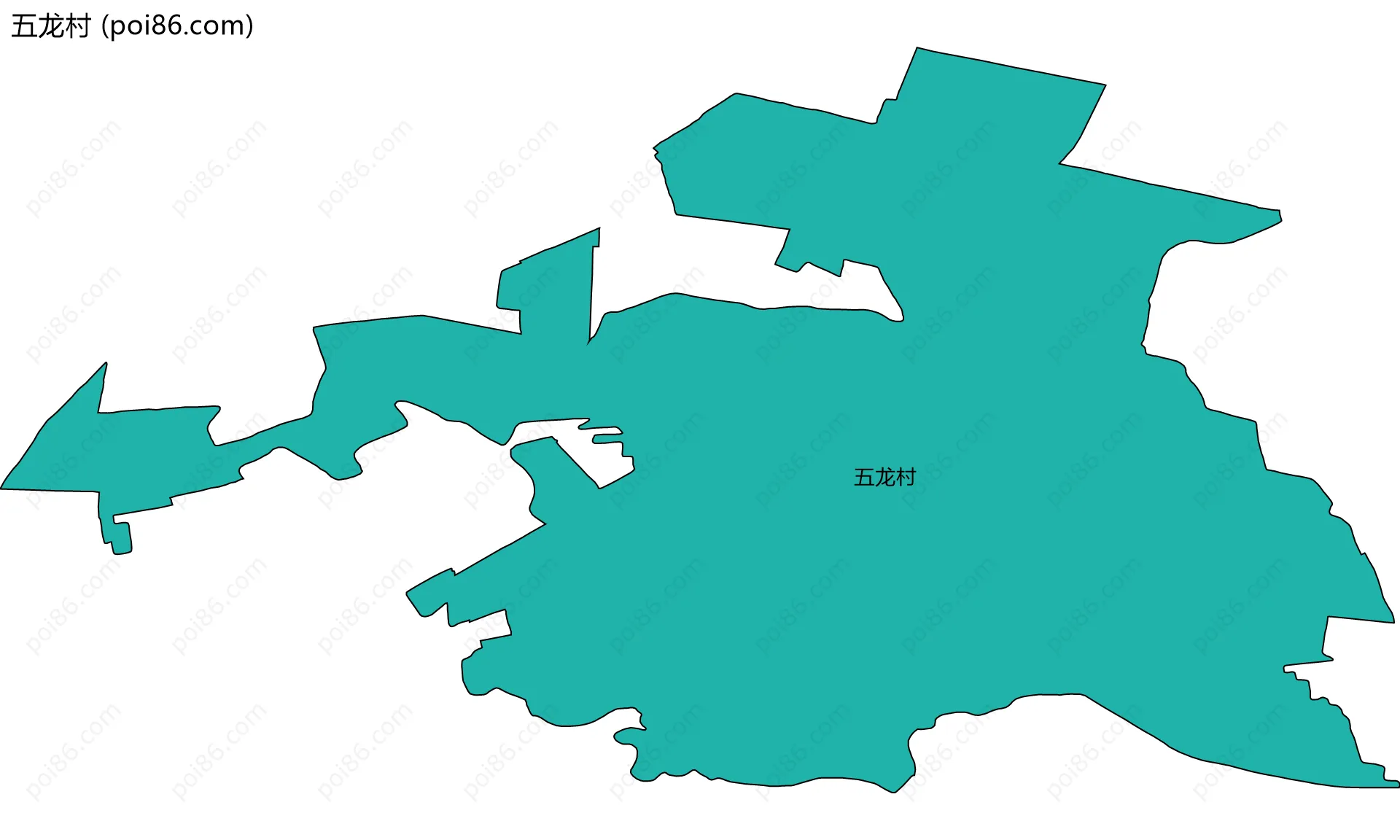 五龙村边界地图