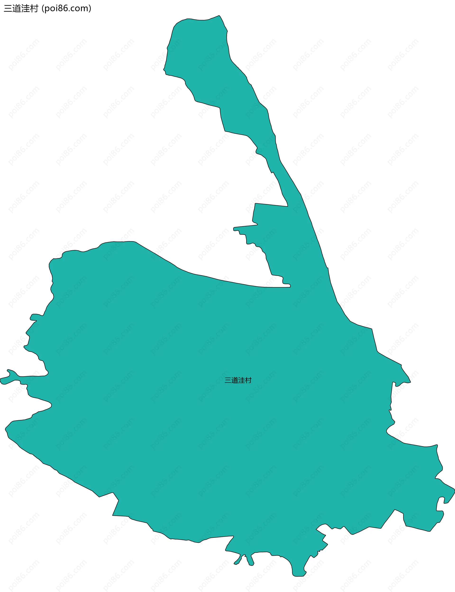 三道洼村边界地图