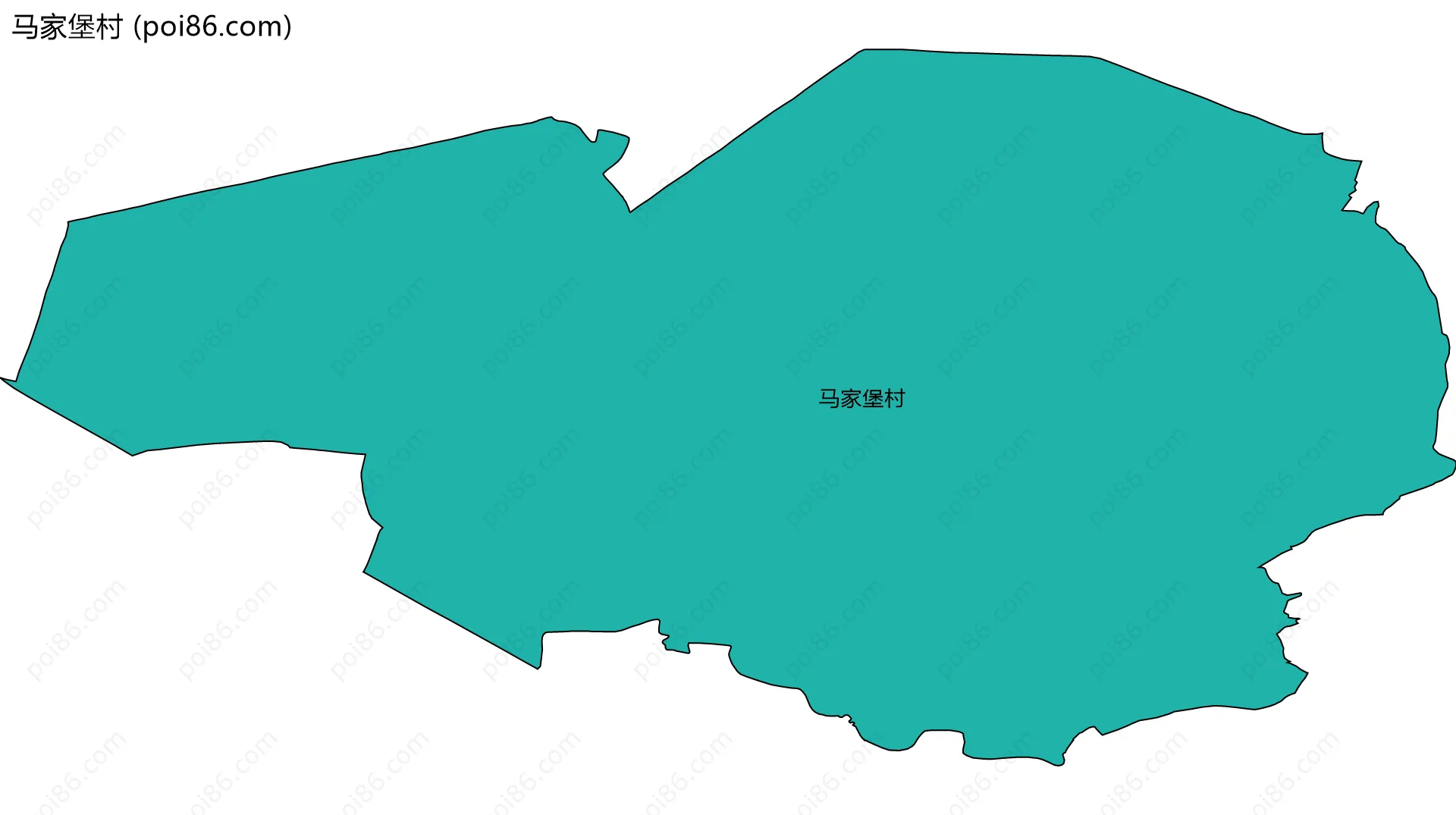 马家堡村边界地图