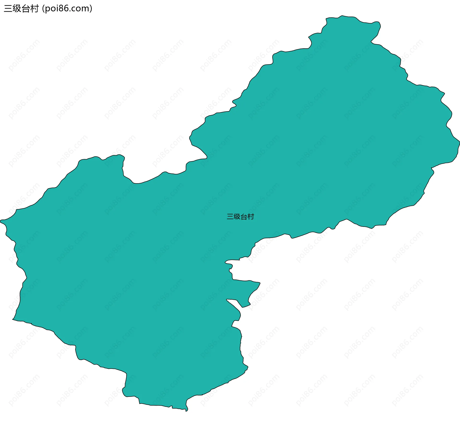 三级台村边界地图