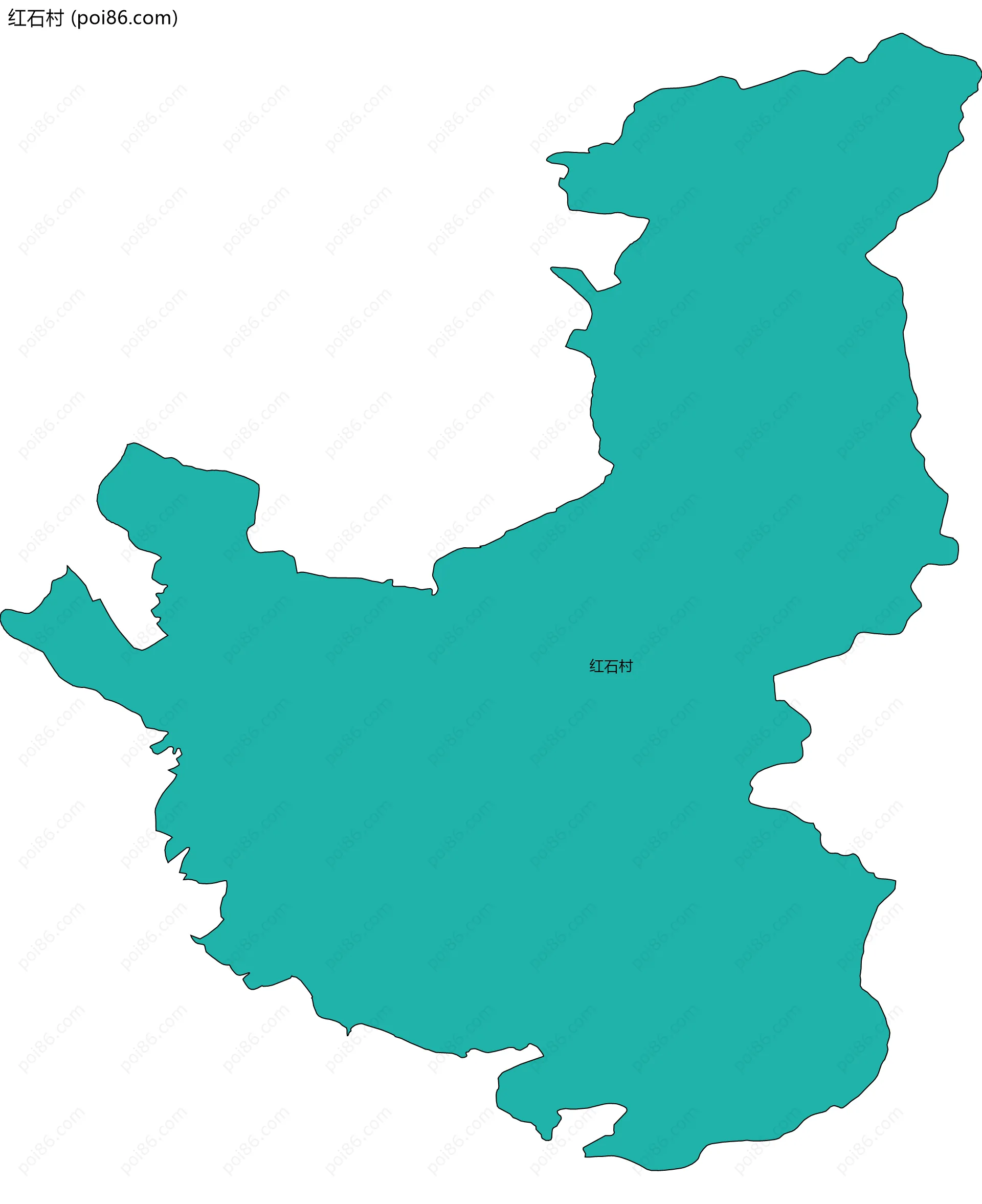 红石村边界地图