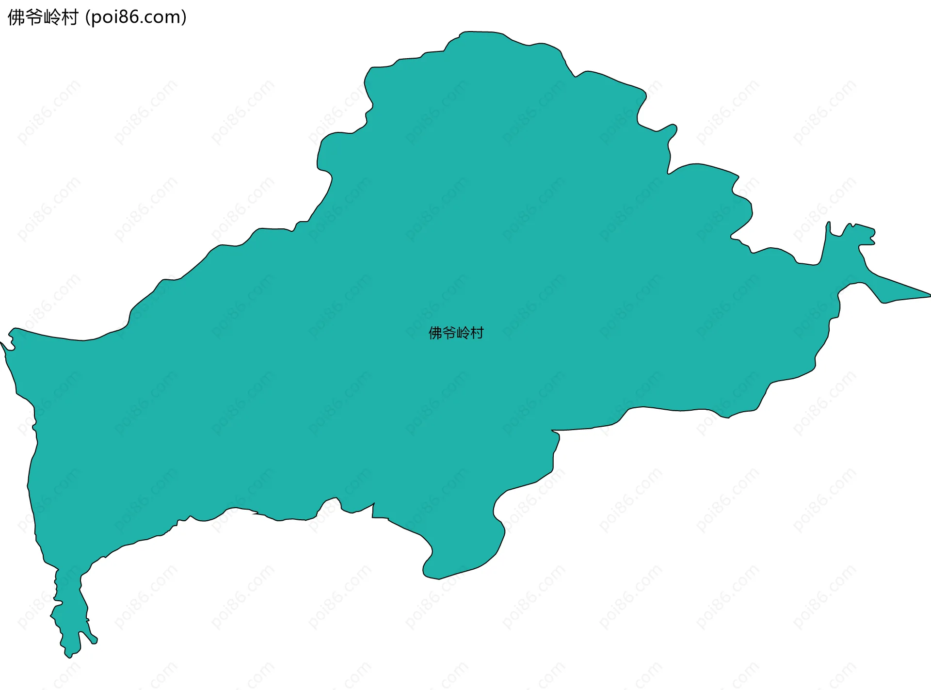 佛爷岭村边界地图