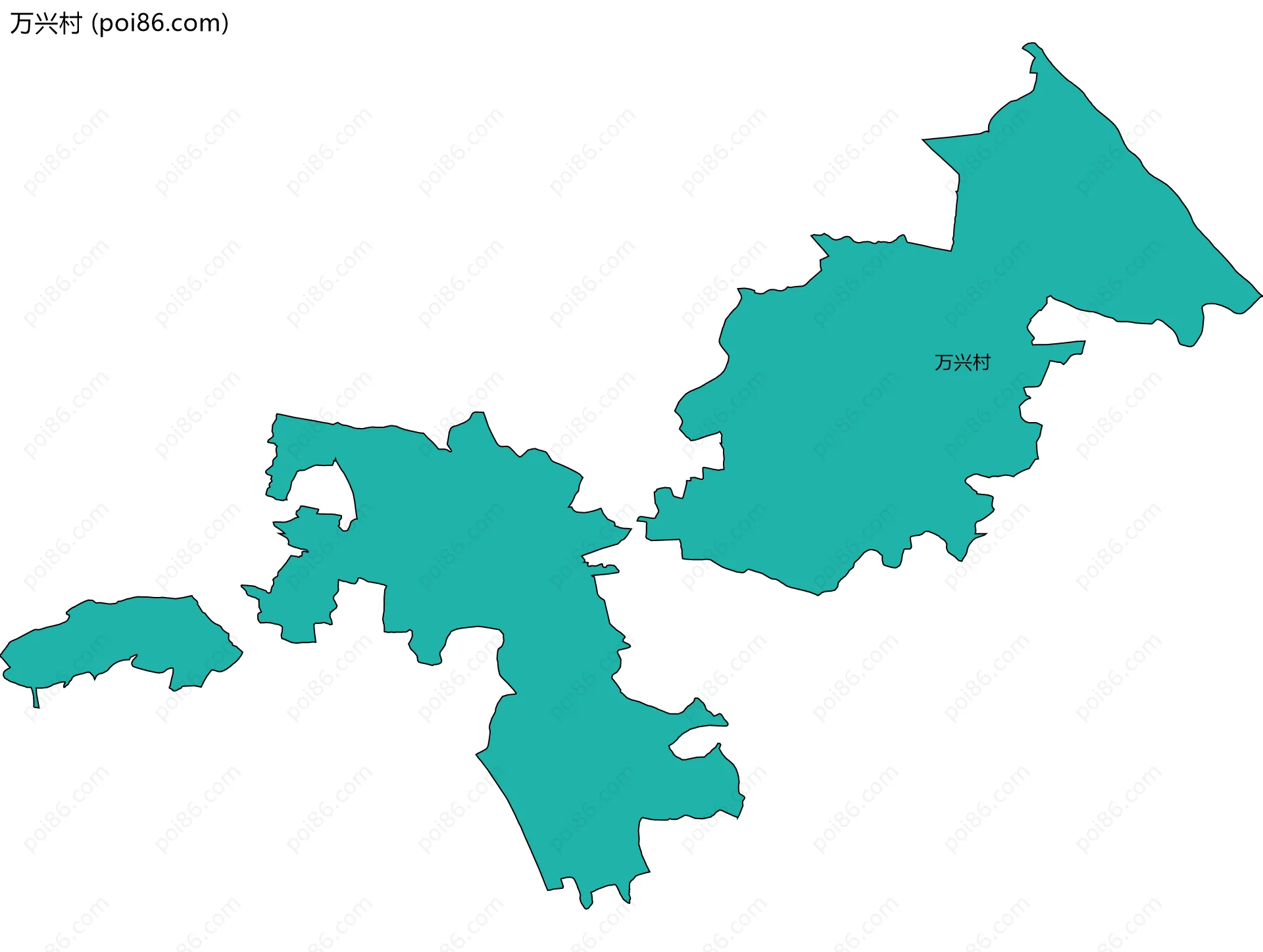 万兴村边界地图