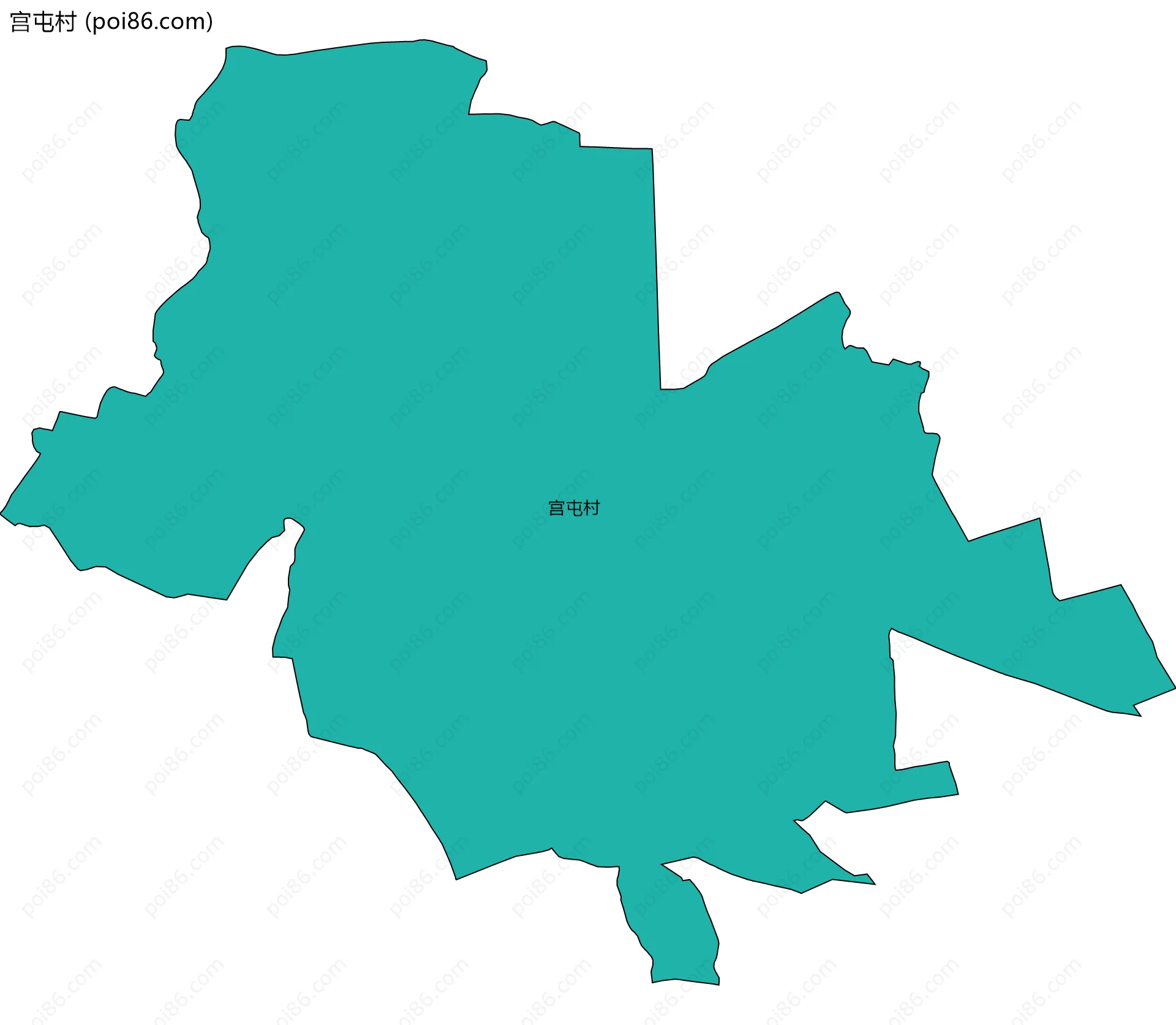 宫屯村边界地图