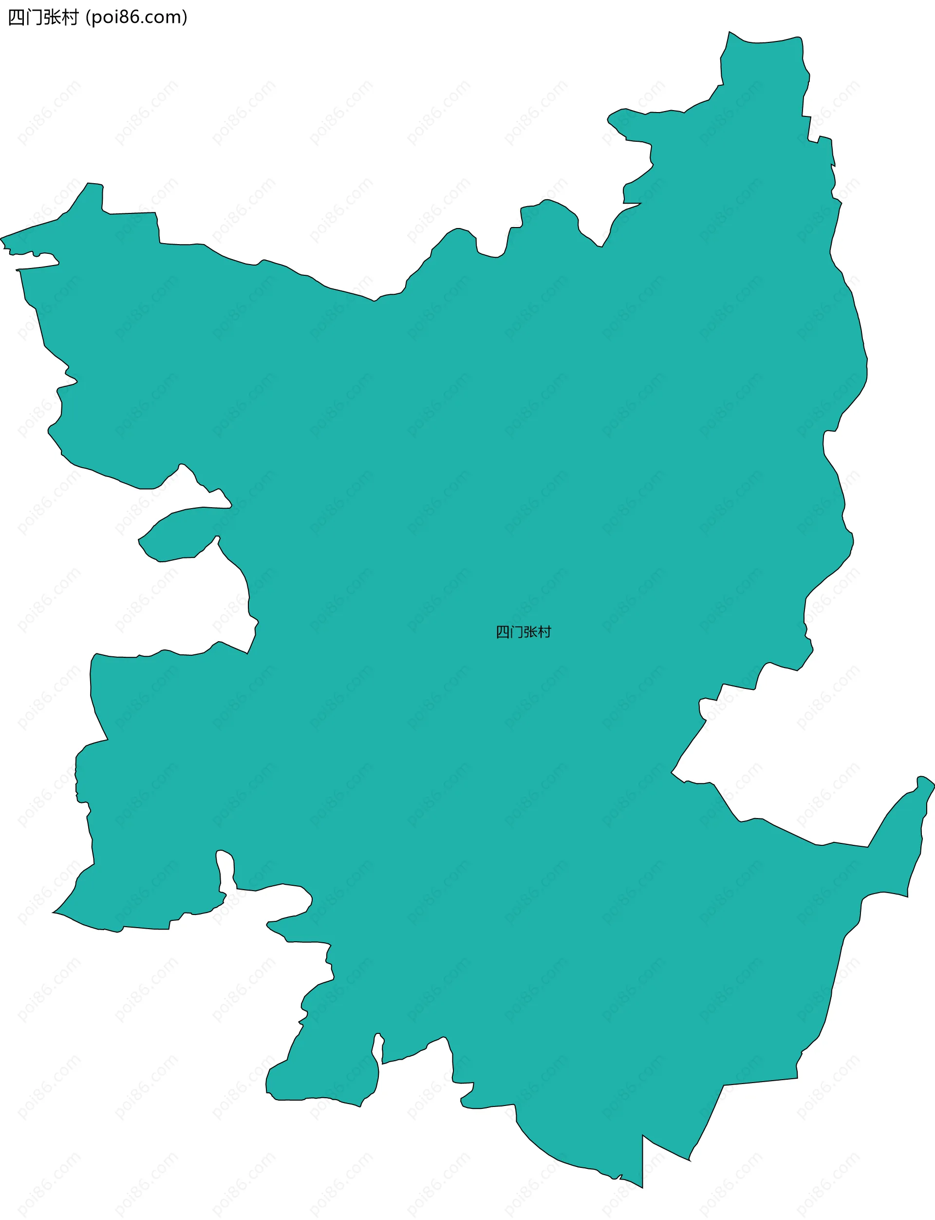 四门张村边界地图