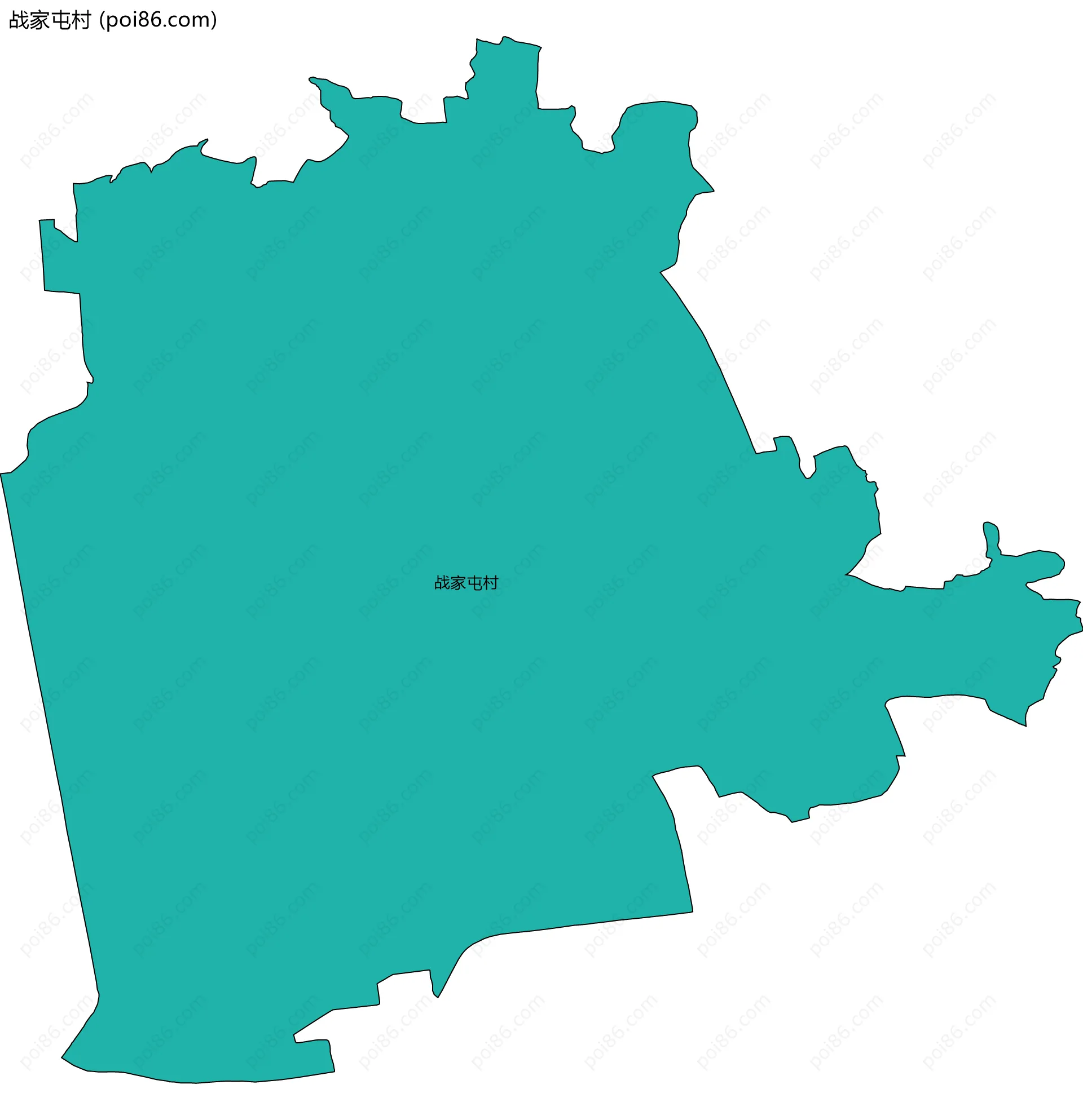 战家屯村边界地图