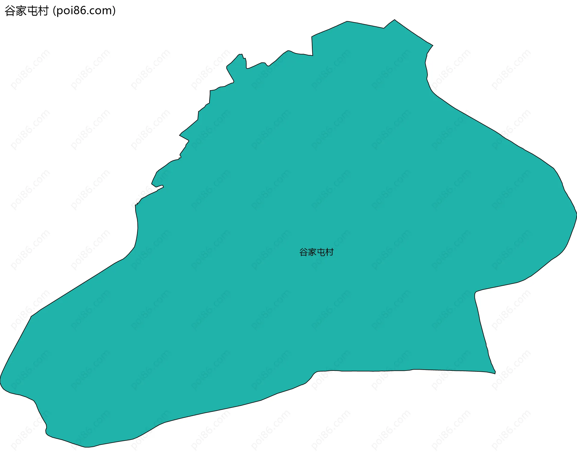 谷家屯村边界地图