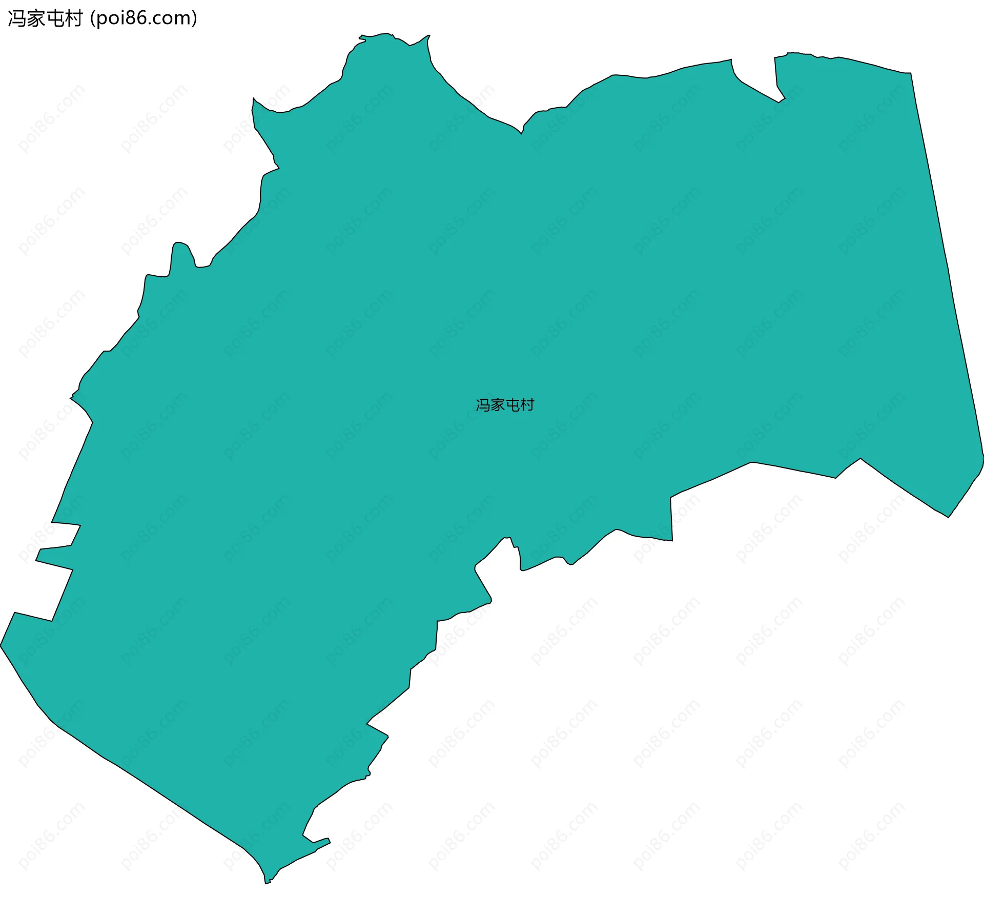 冯家屯村边界地图