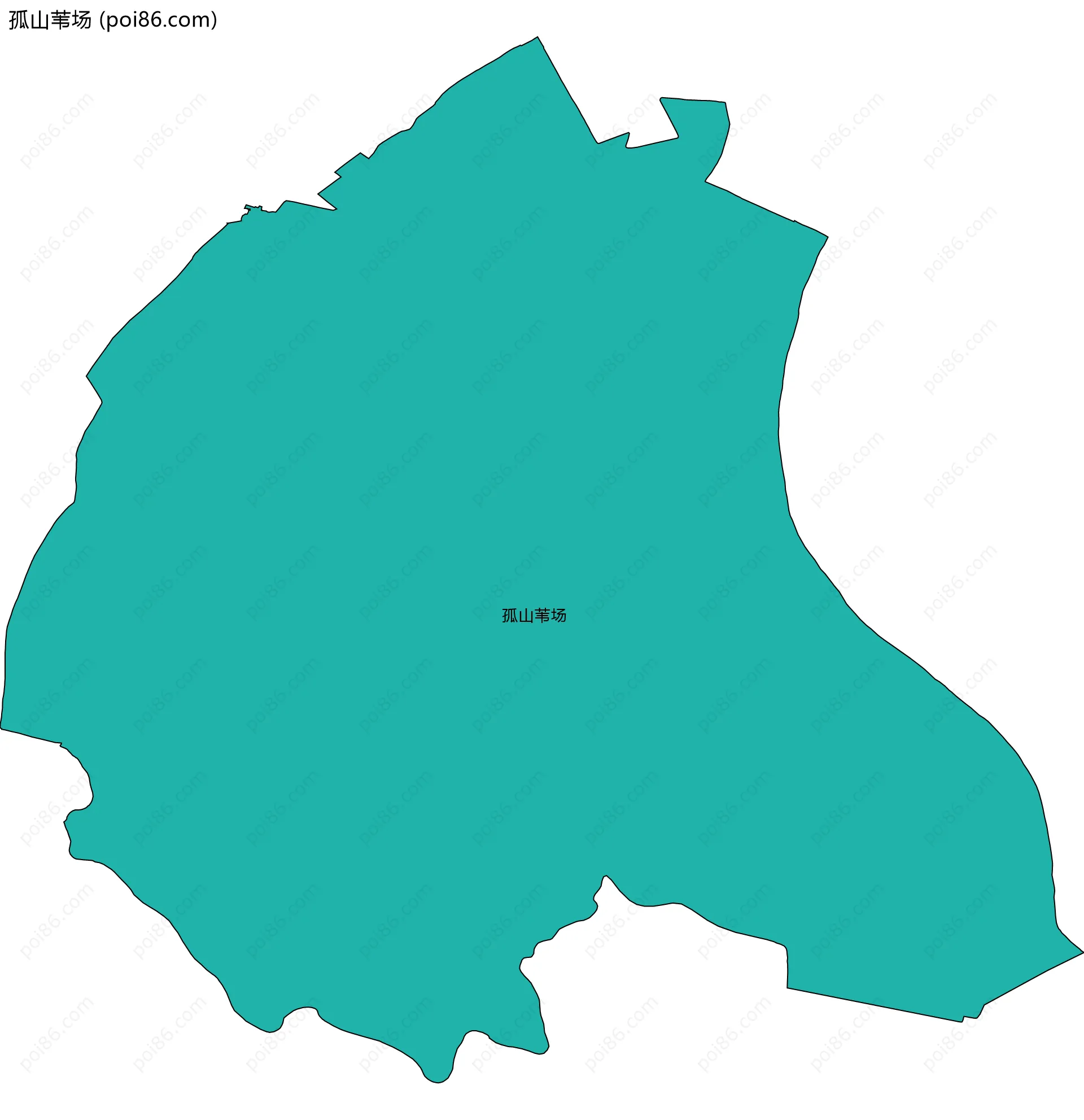 孤山苇场边界地图