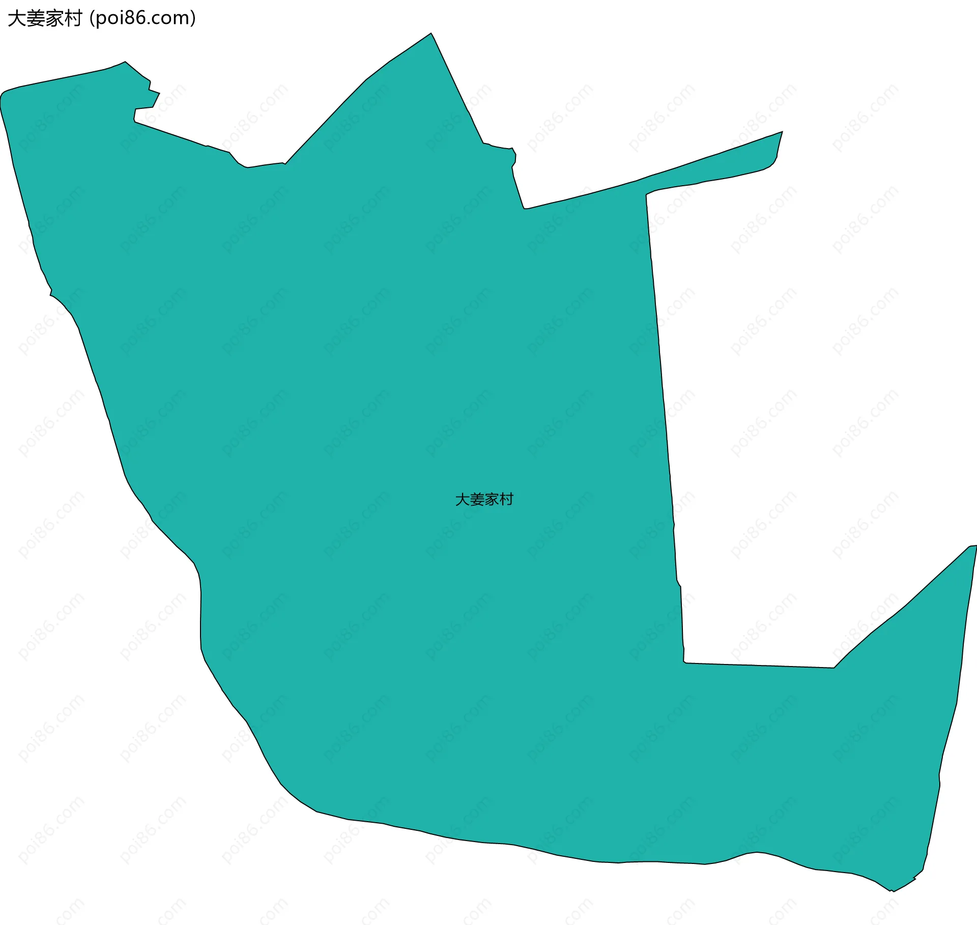 大姜家村边界地图