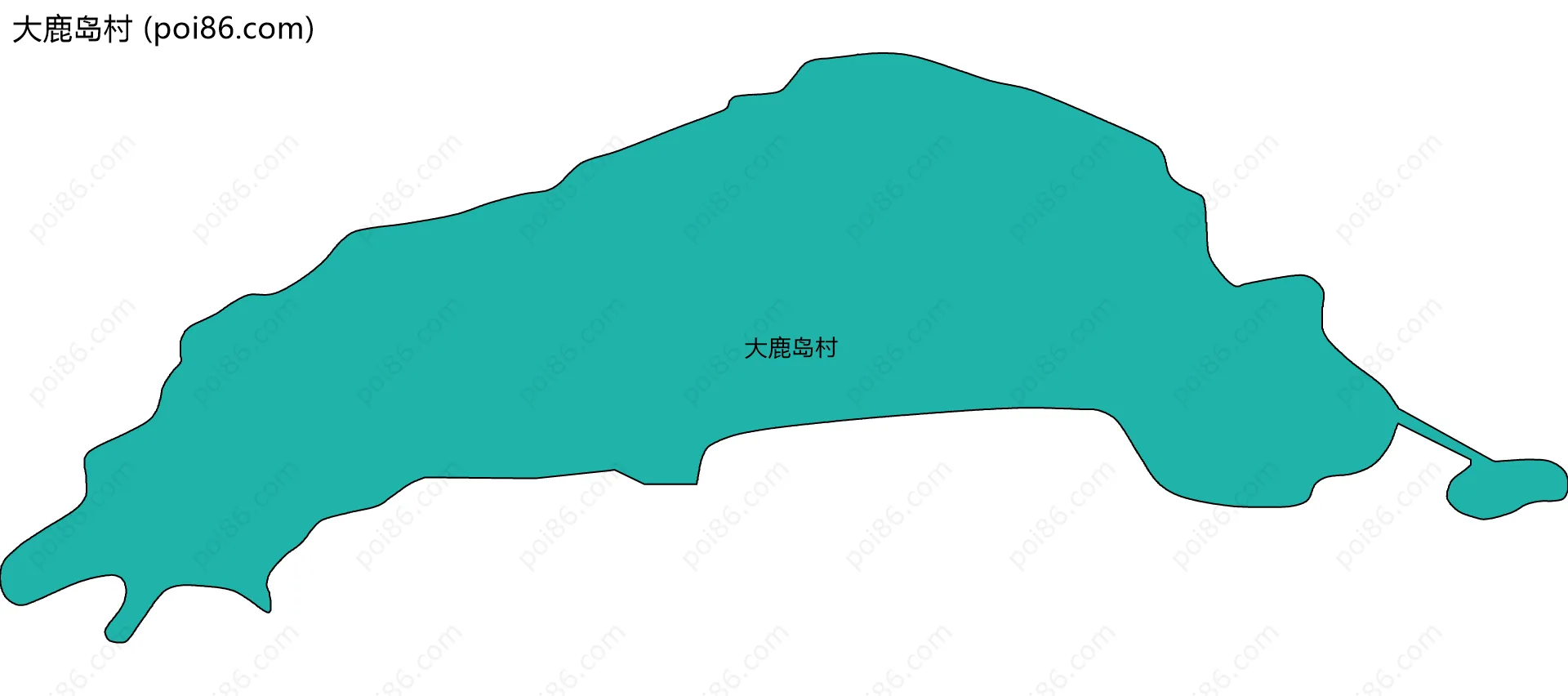 大鹿岛村边界地图