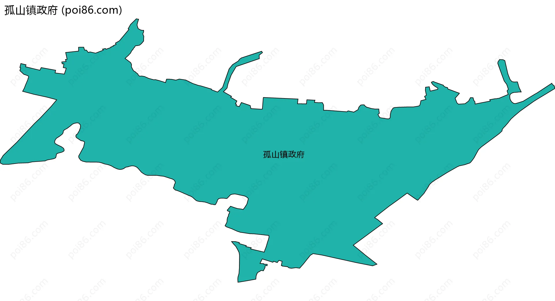 孤山镇政府边界地图