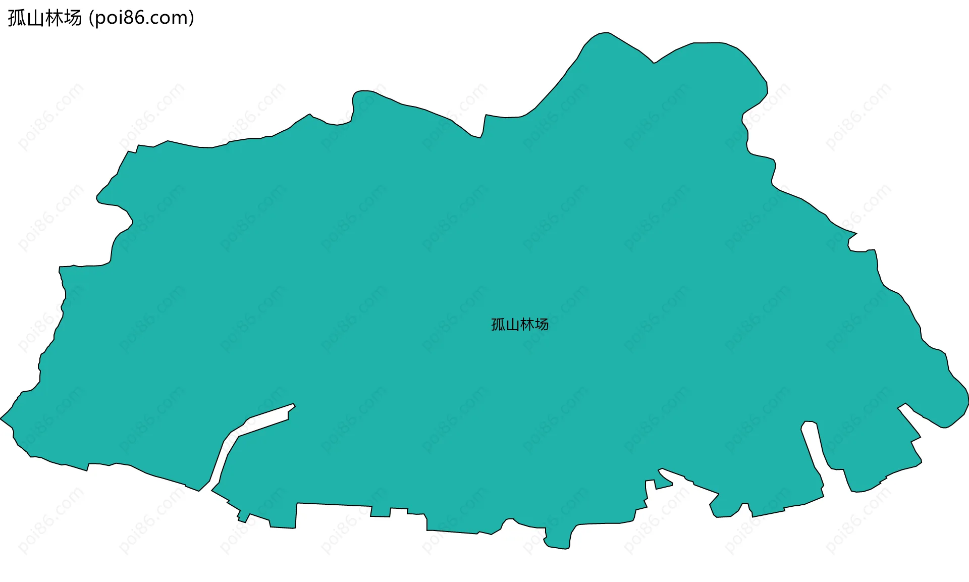 孤山林场边界地图