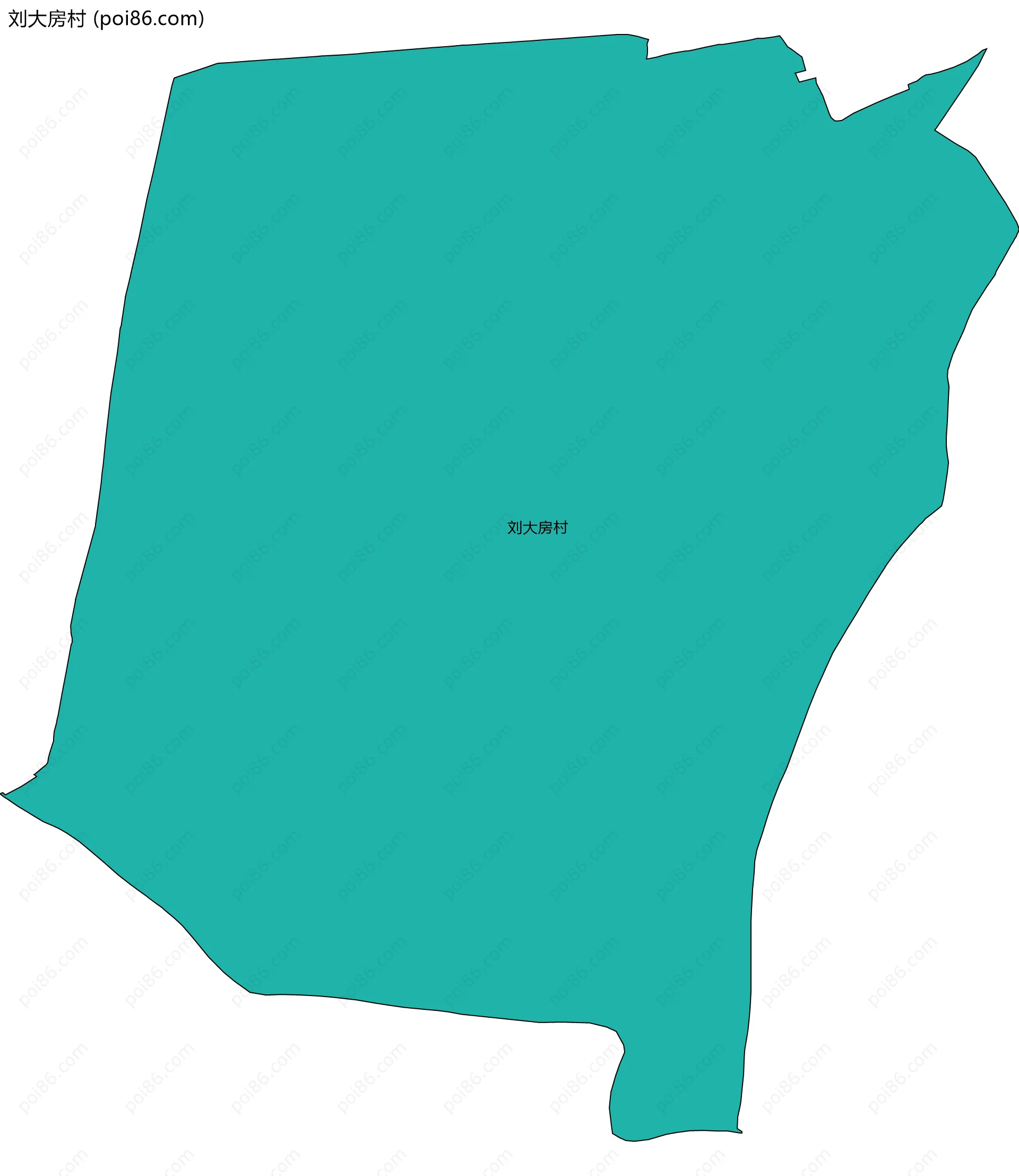 刘大房村边界地图
