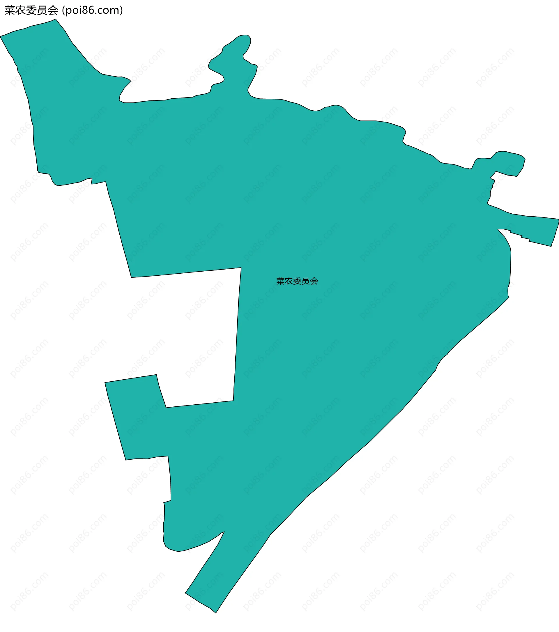 菜农委员会边界地图
