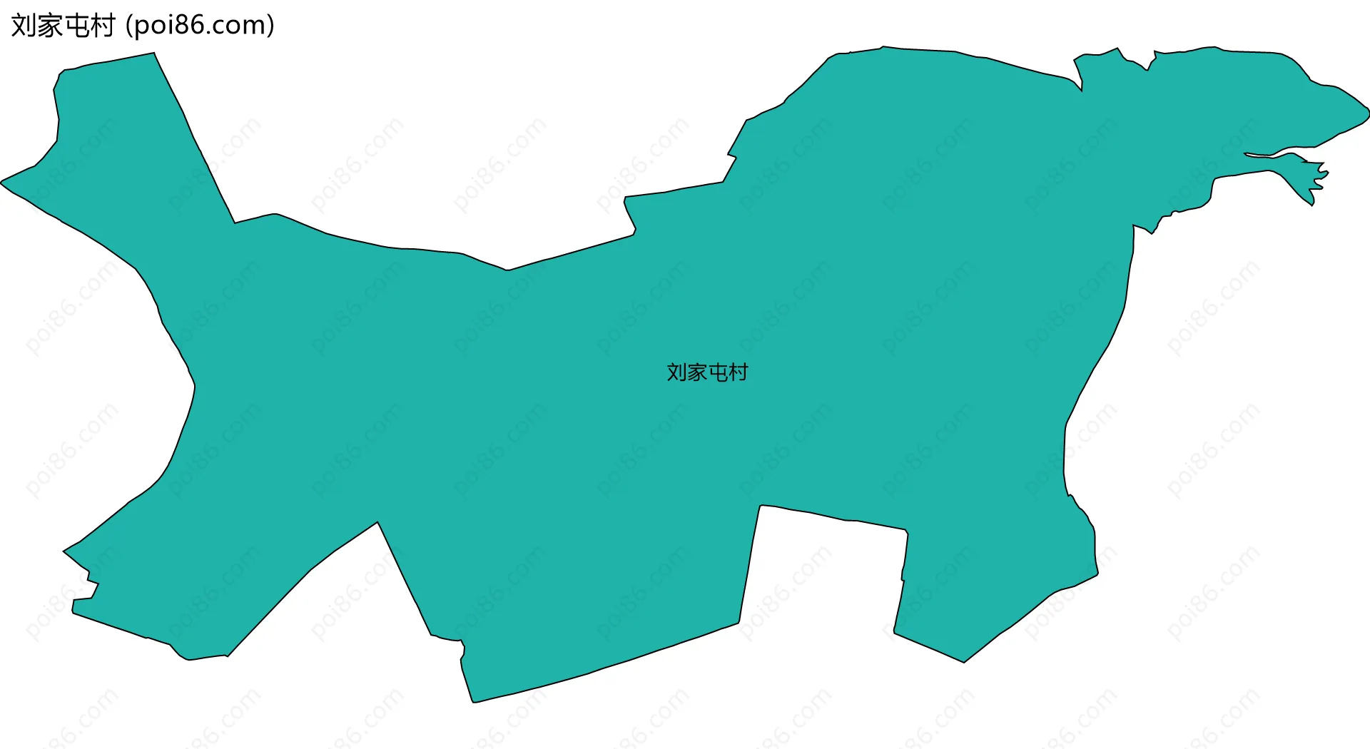 刘家屯村边界地图