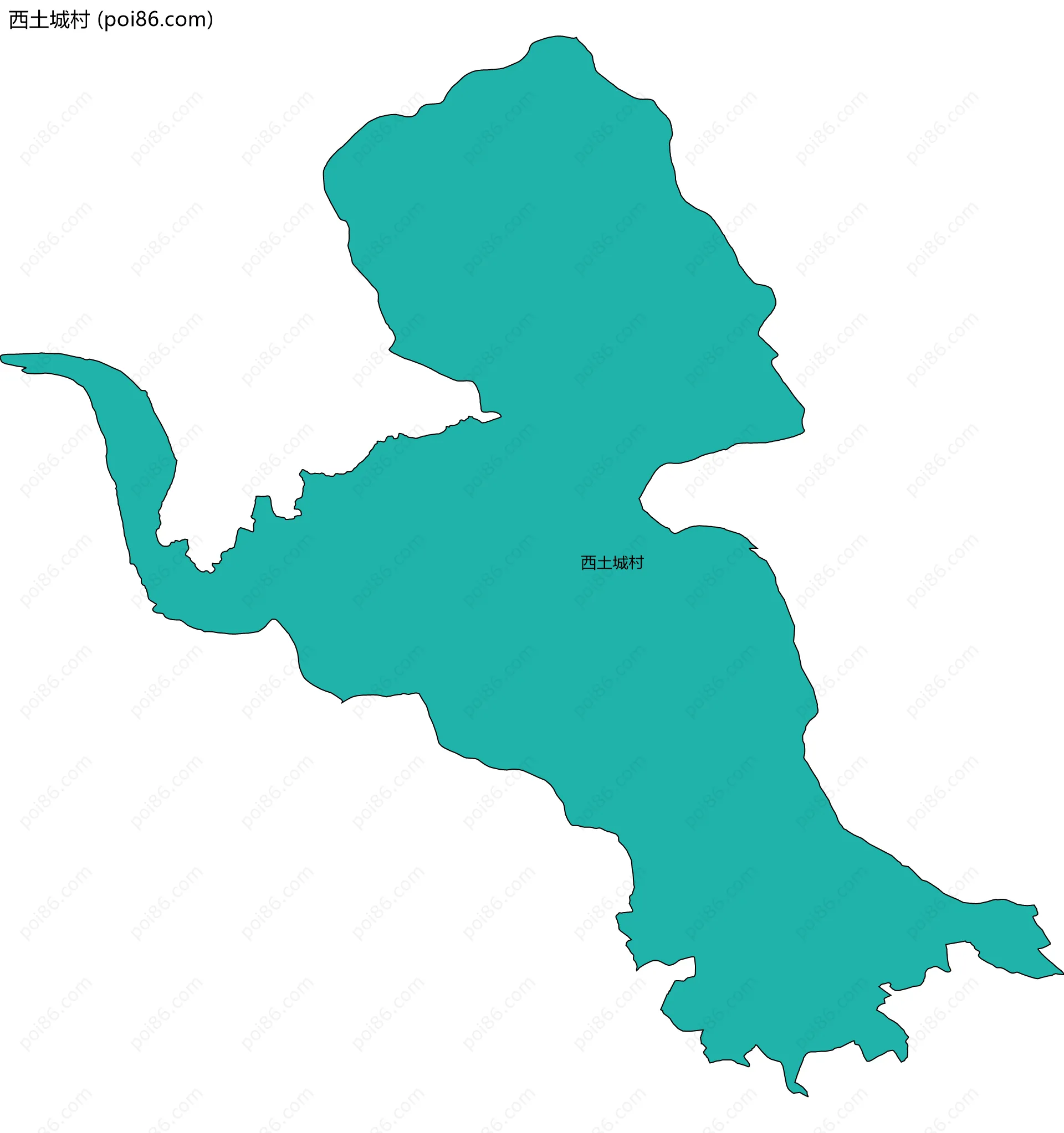 西土城村边界地图