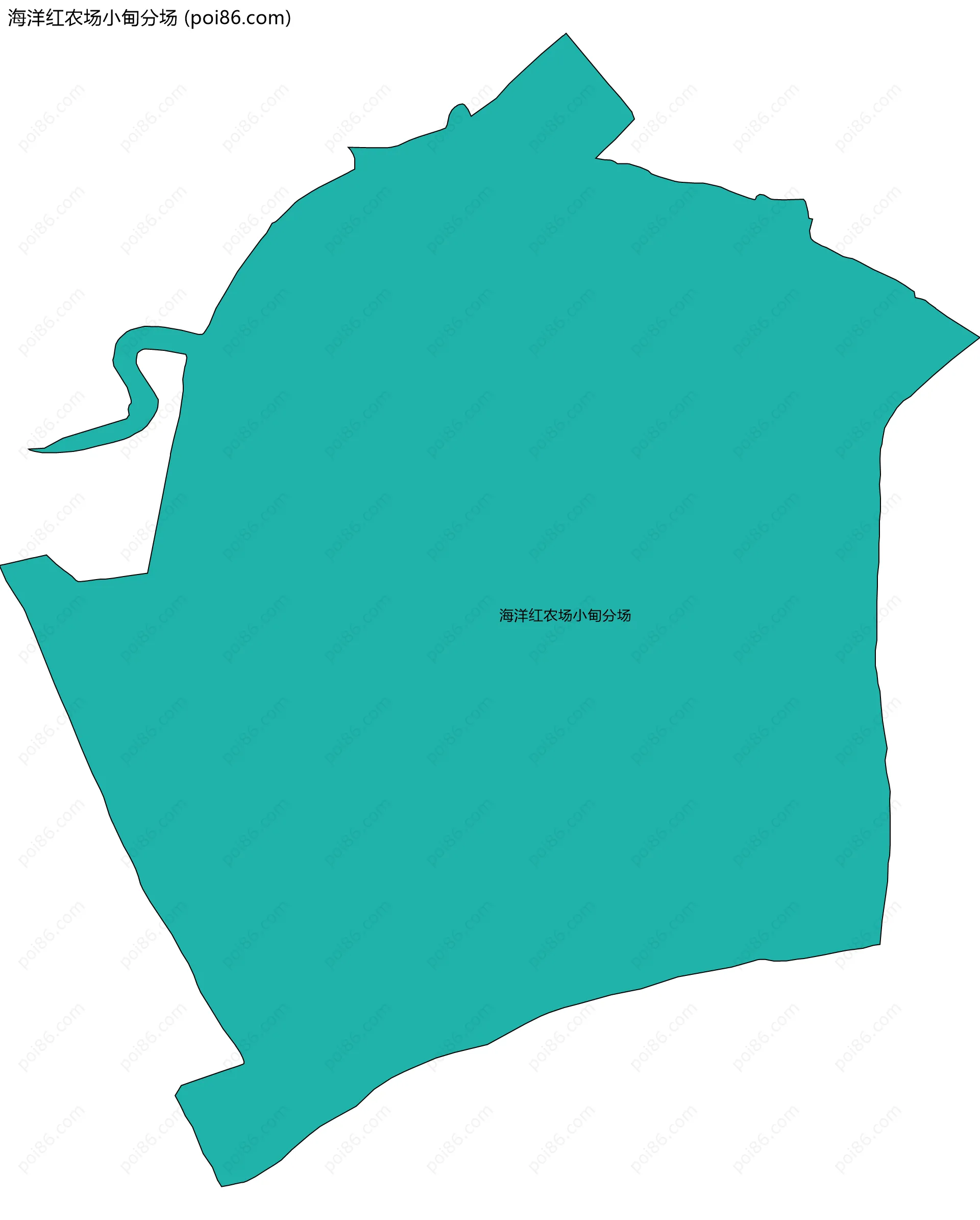 海洋红农场小甸分场边界地图