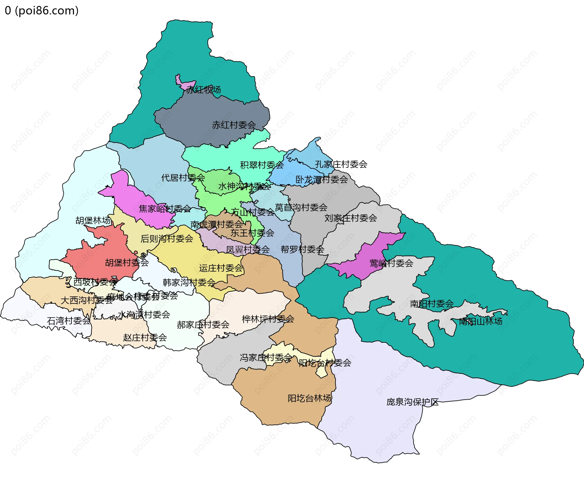 0边界地图(五级行政区划)