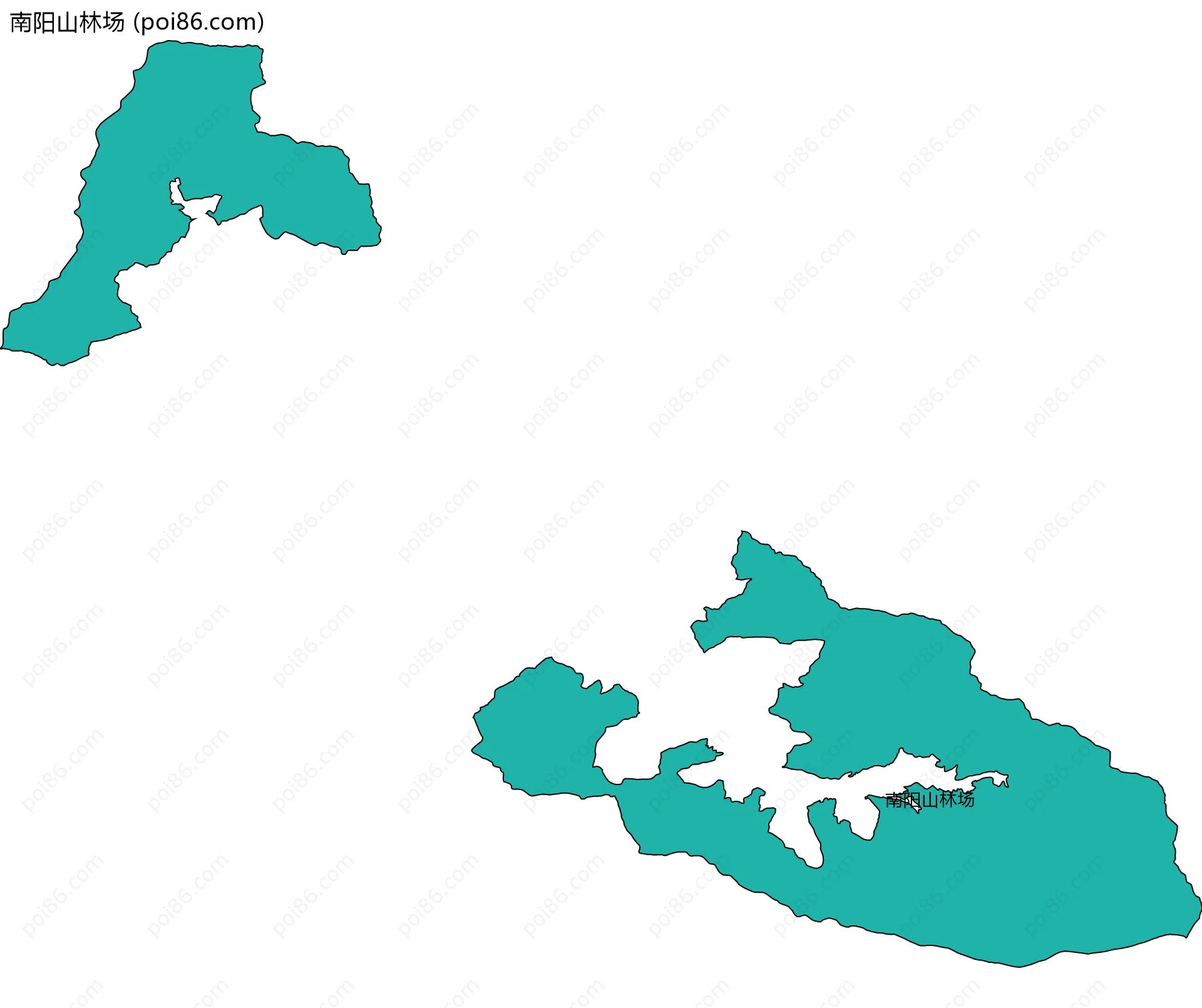 南阳山林场边界地图
