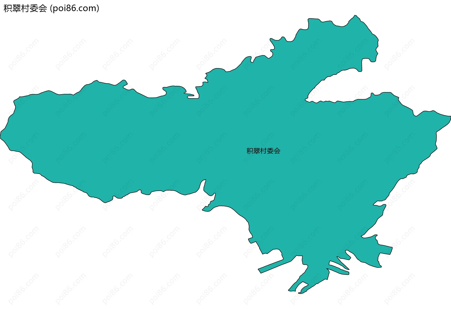 积翠村委会边界地图