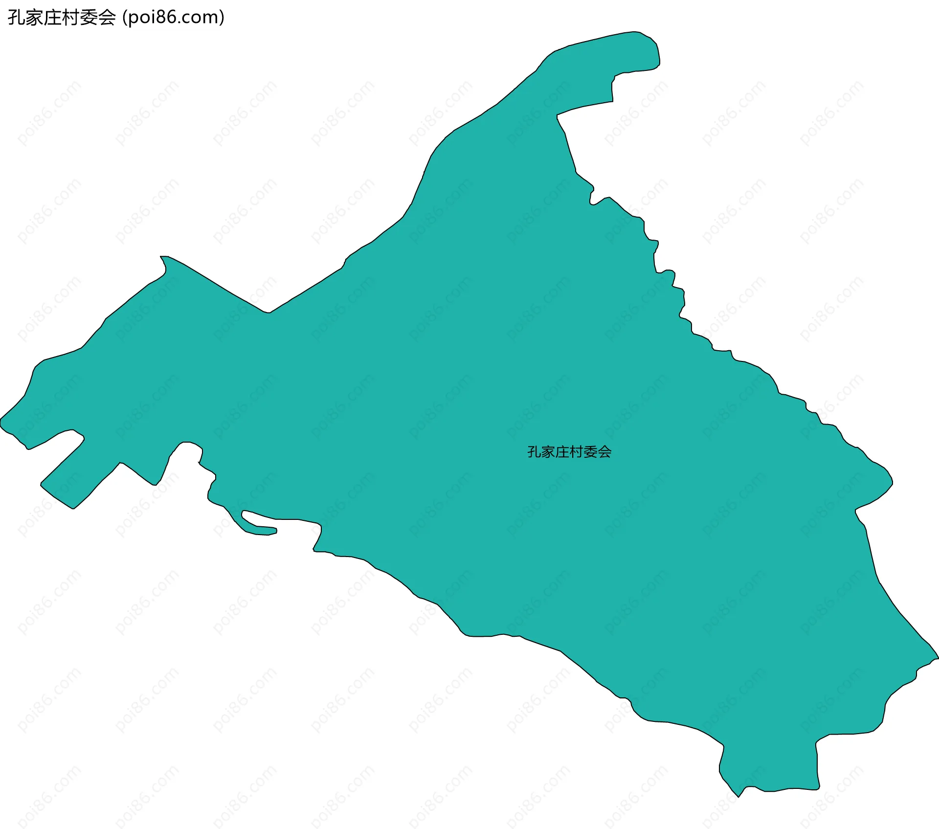 孔家庄村委会边界地图