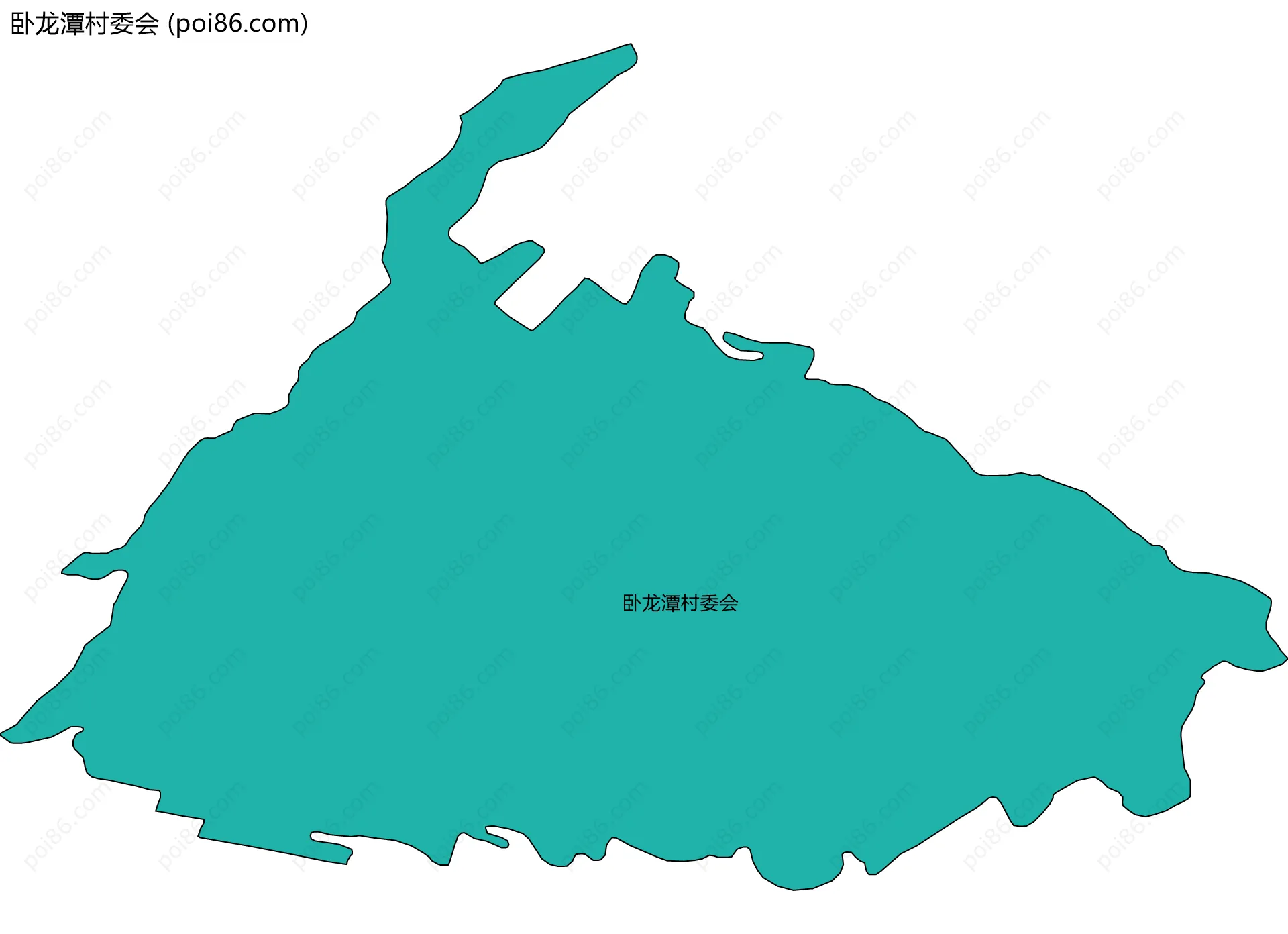 卧龙潭村委会边界地图