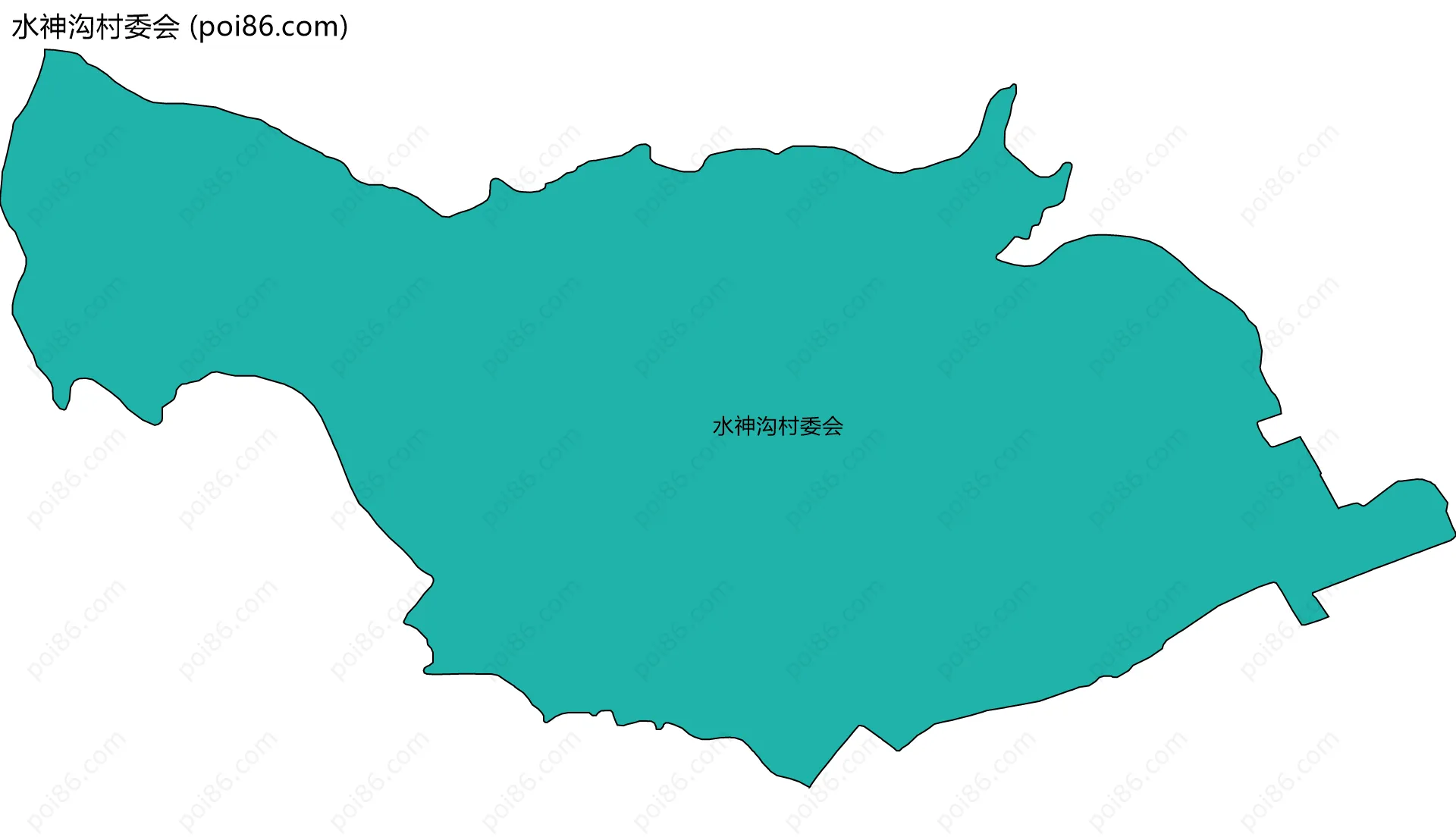 水神沟村委会边界地图