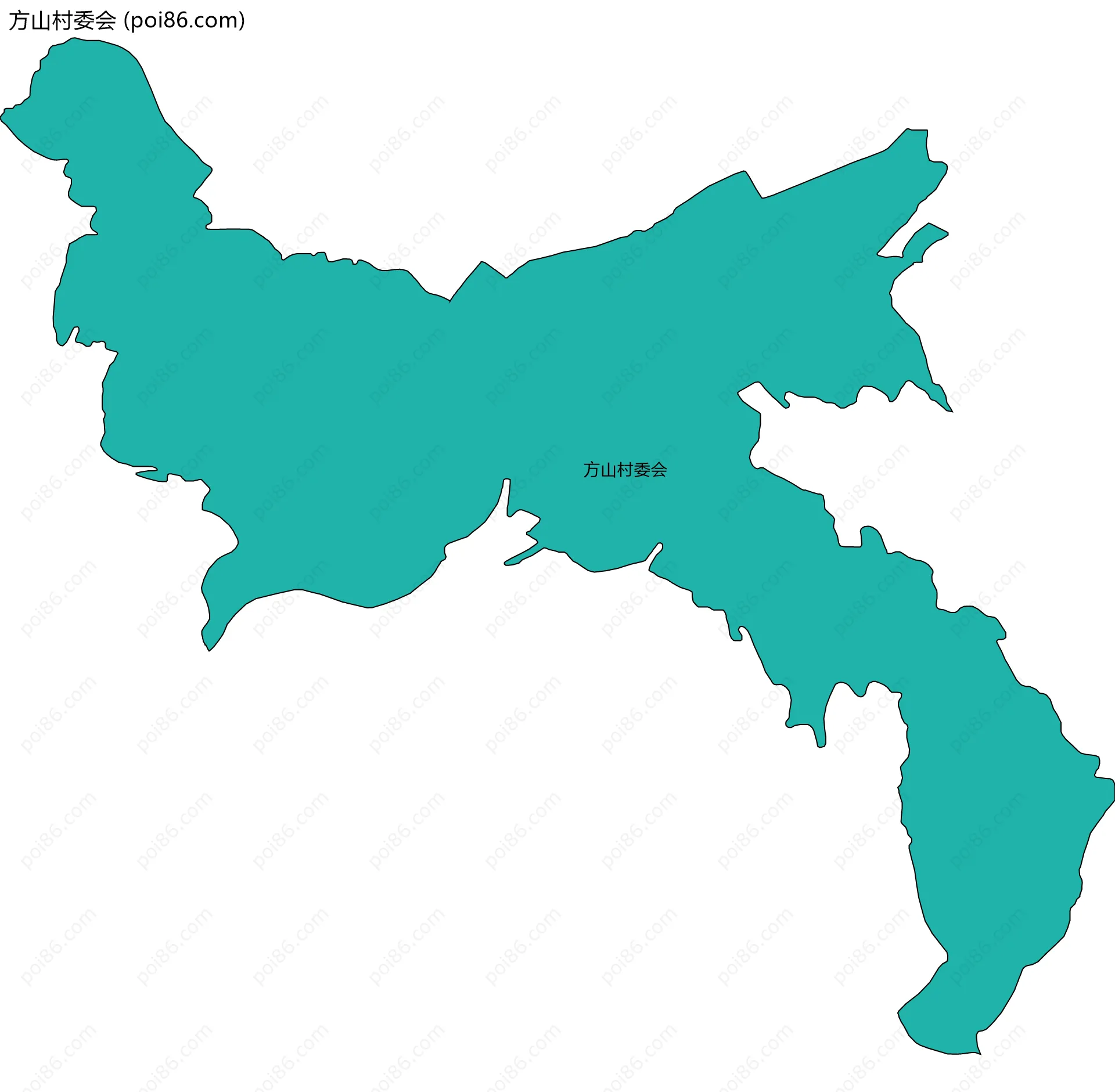 方山村委会边界地图