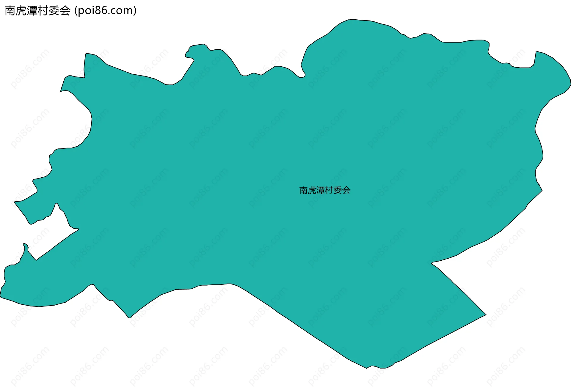 南虎潭村委会边界地图