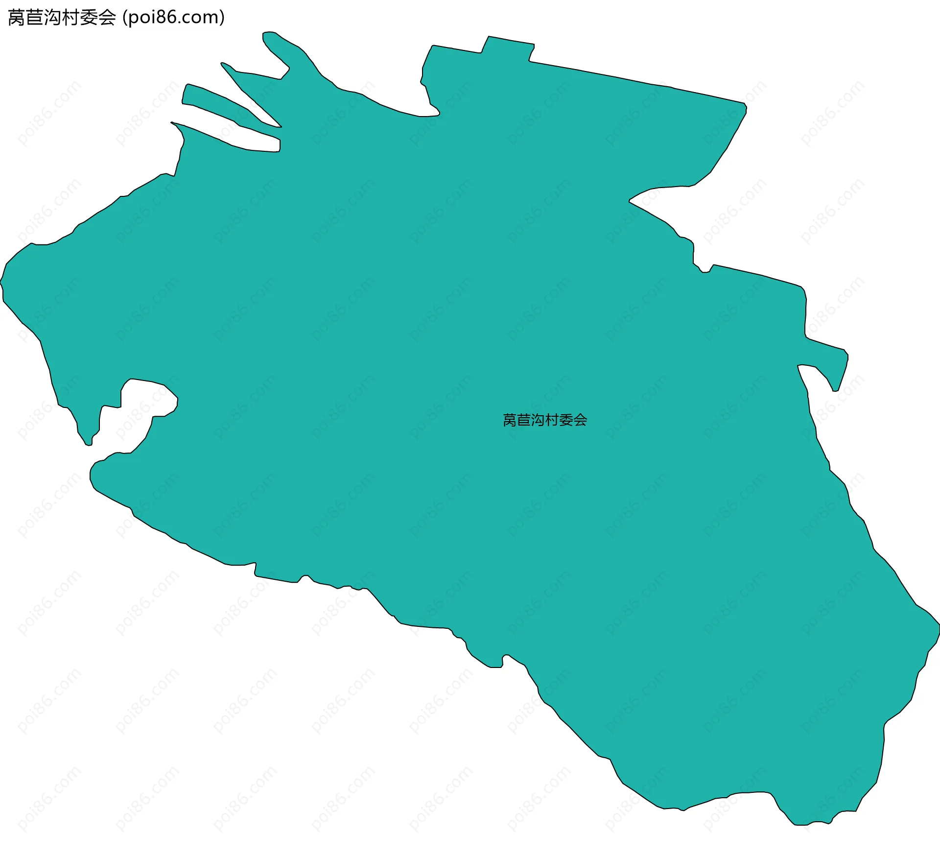 莴苣沟村委会边界地图