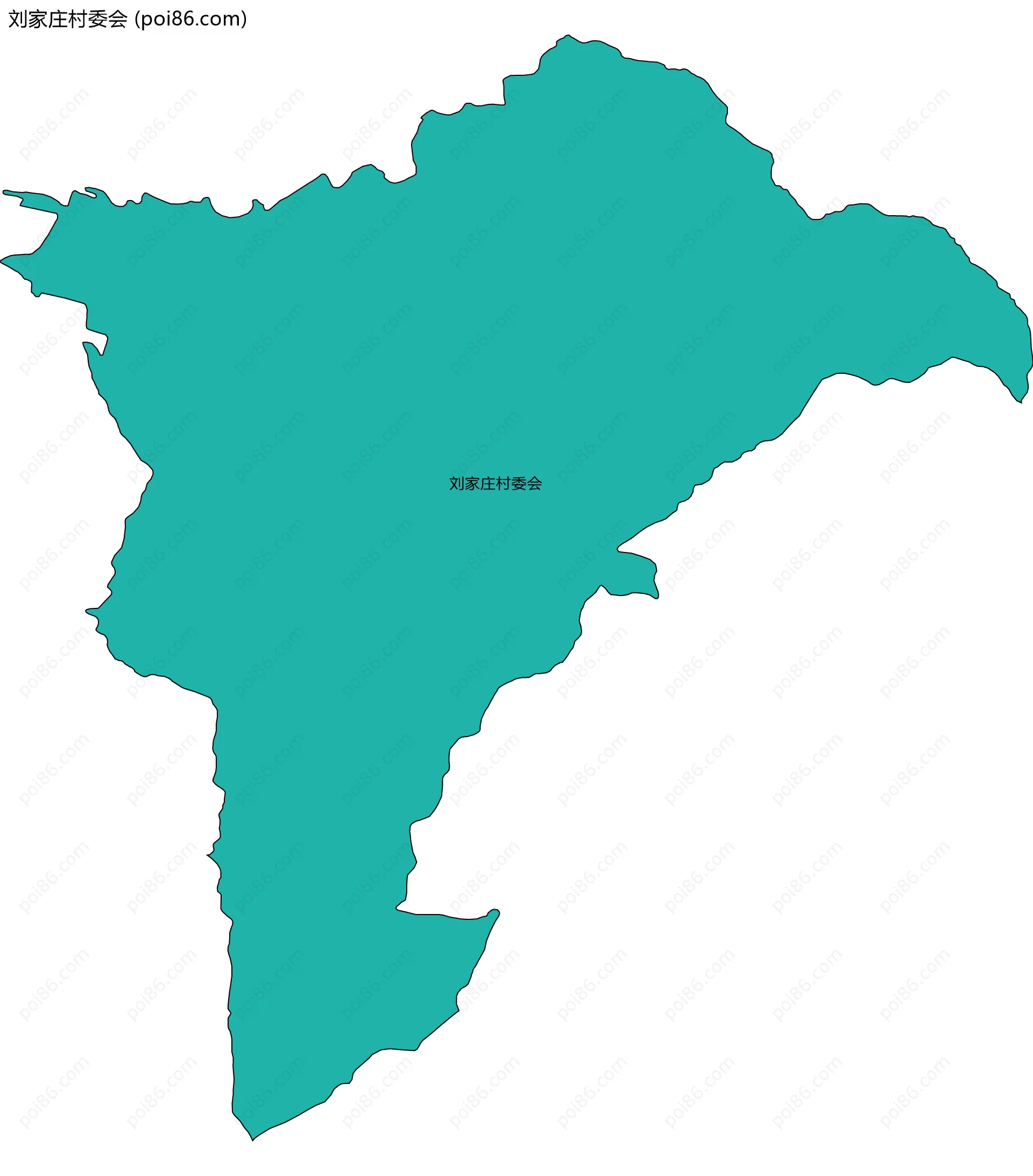 刘家庄村委会边界地图