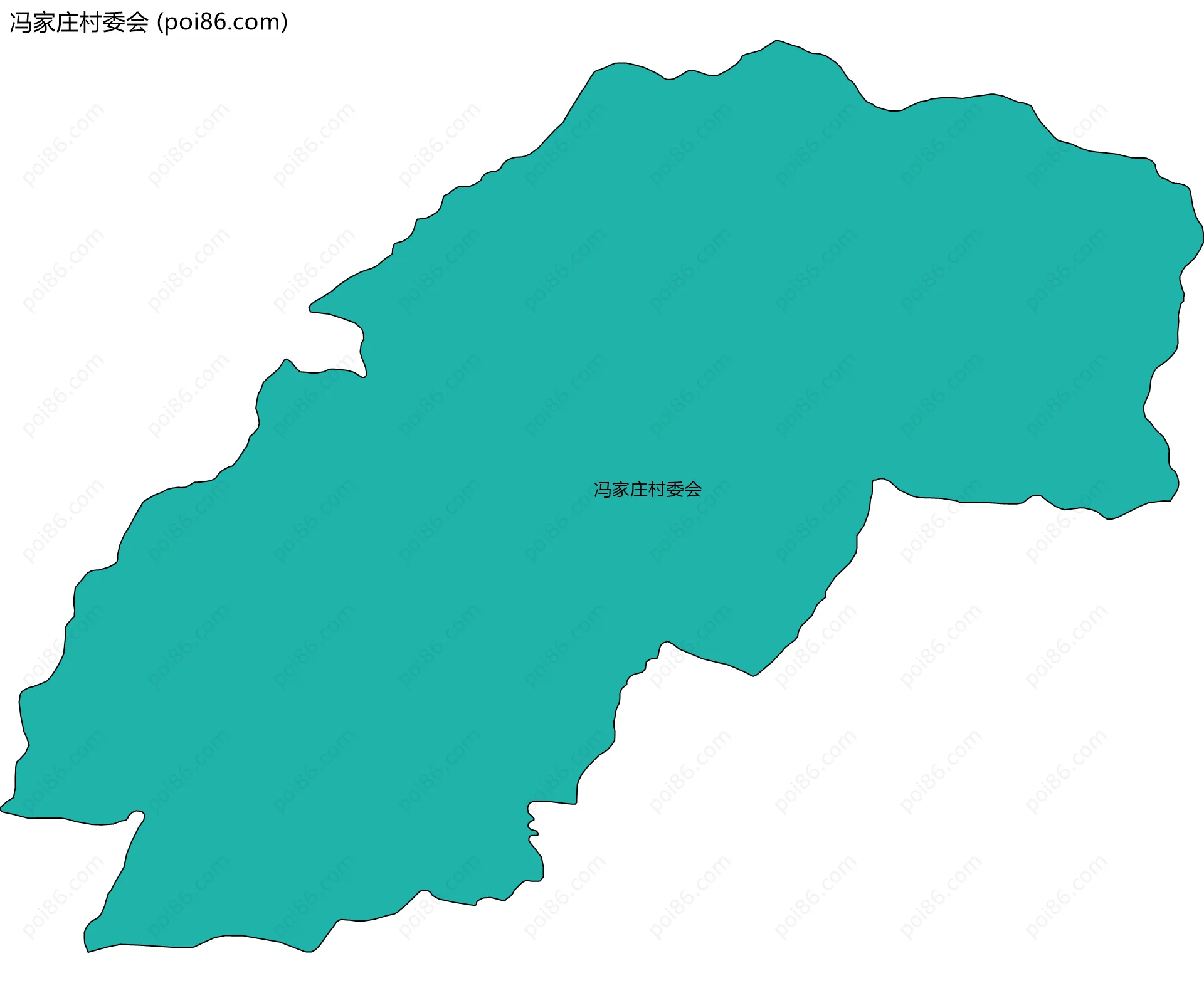 冯家庄村委会边界地图